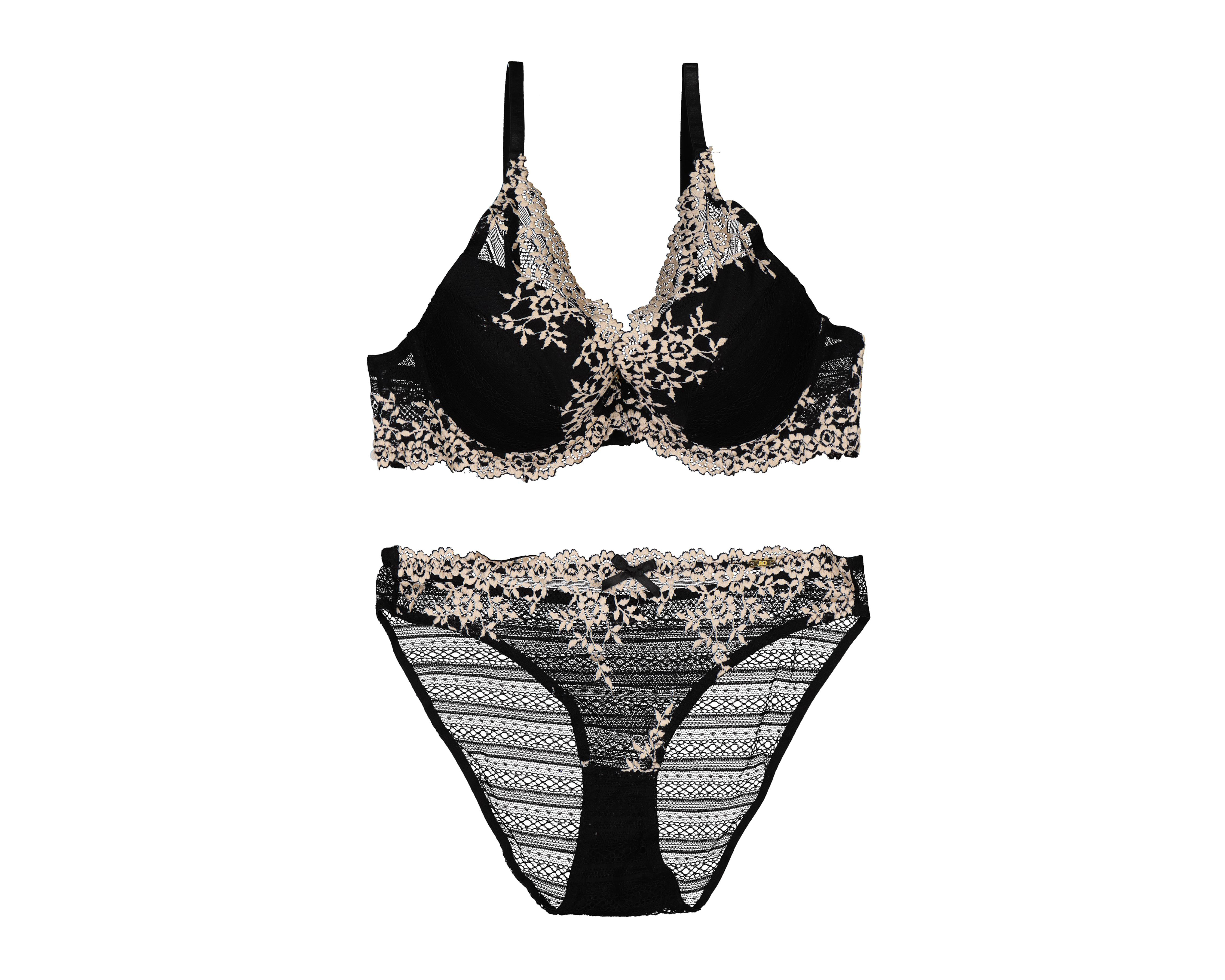 Foto 1 | Coordinado de Encaje Jennifer Lopez Copa Completa para Mujer 2 Pack