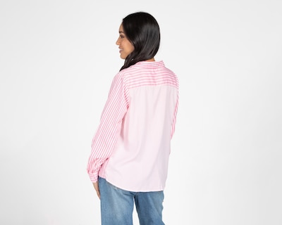 Foto 3 | Blusa Refill Manga Larga a Rayas con Botones