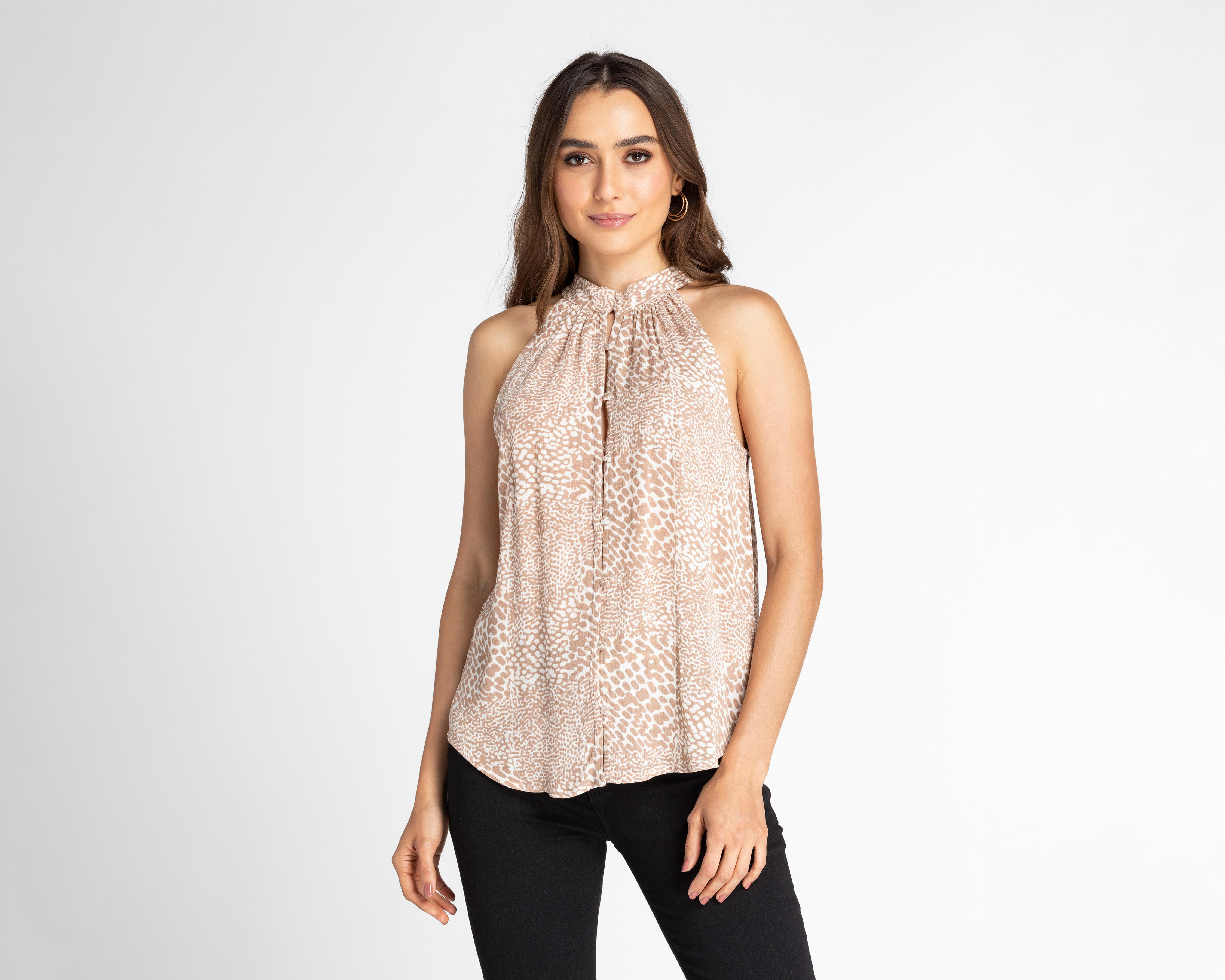 Foto 1 | Blusa Sahara sin Mangas Estampada