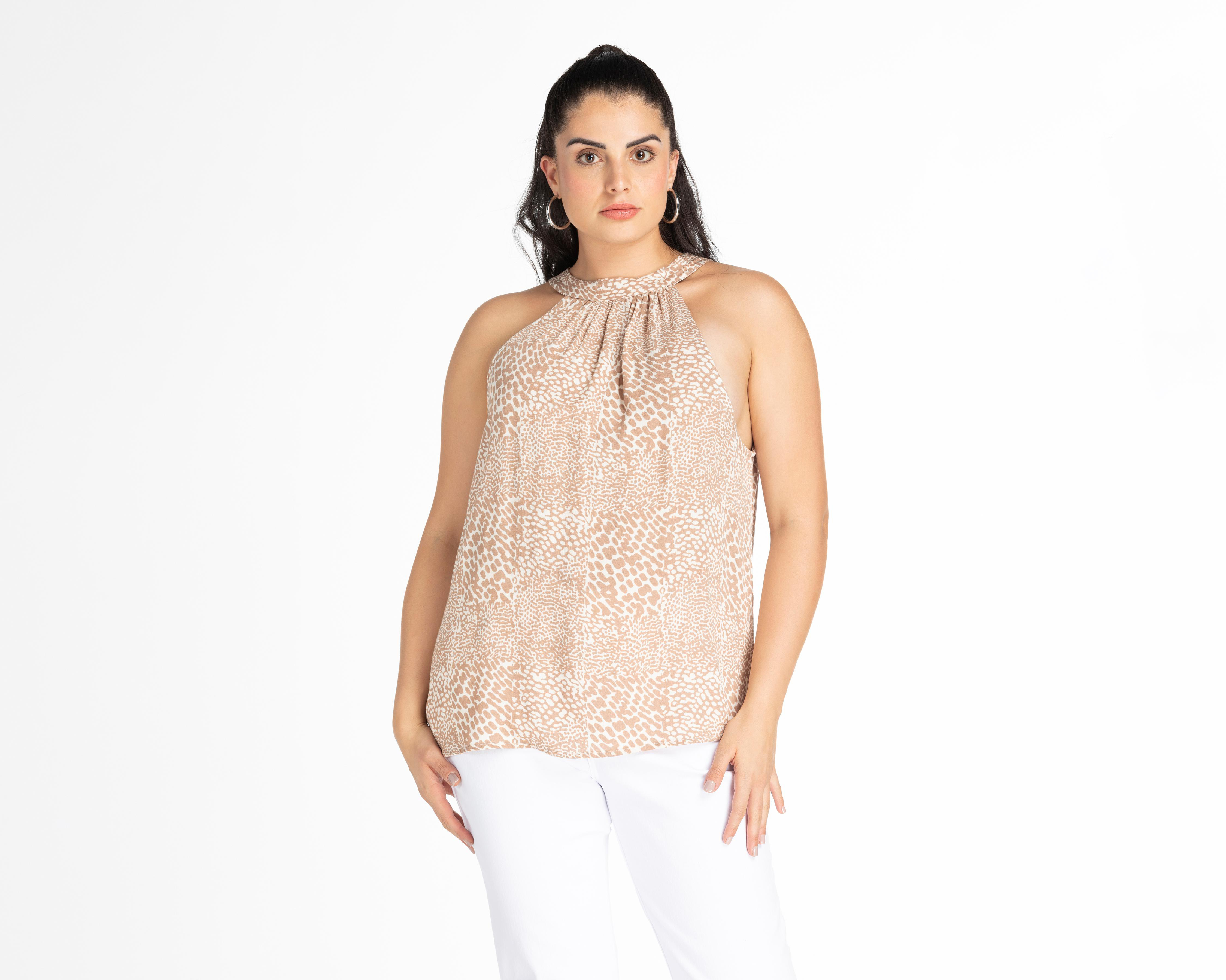 Foto 4 | Blusa Sahara sin Mangas Estampada