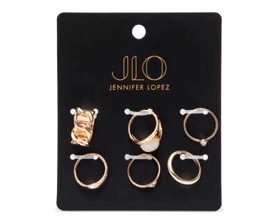 Foto 1 | Anillo de Alloy Jennifer Lopez 6 Piezas