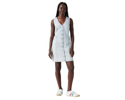 Foto 1 | Vestido Casual Levi's de Mezclilla con Botones Azul para Mujer