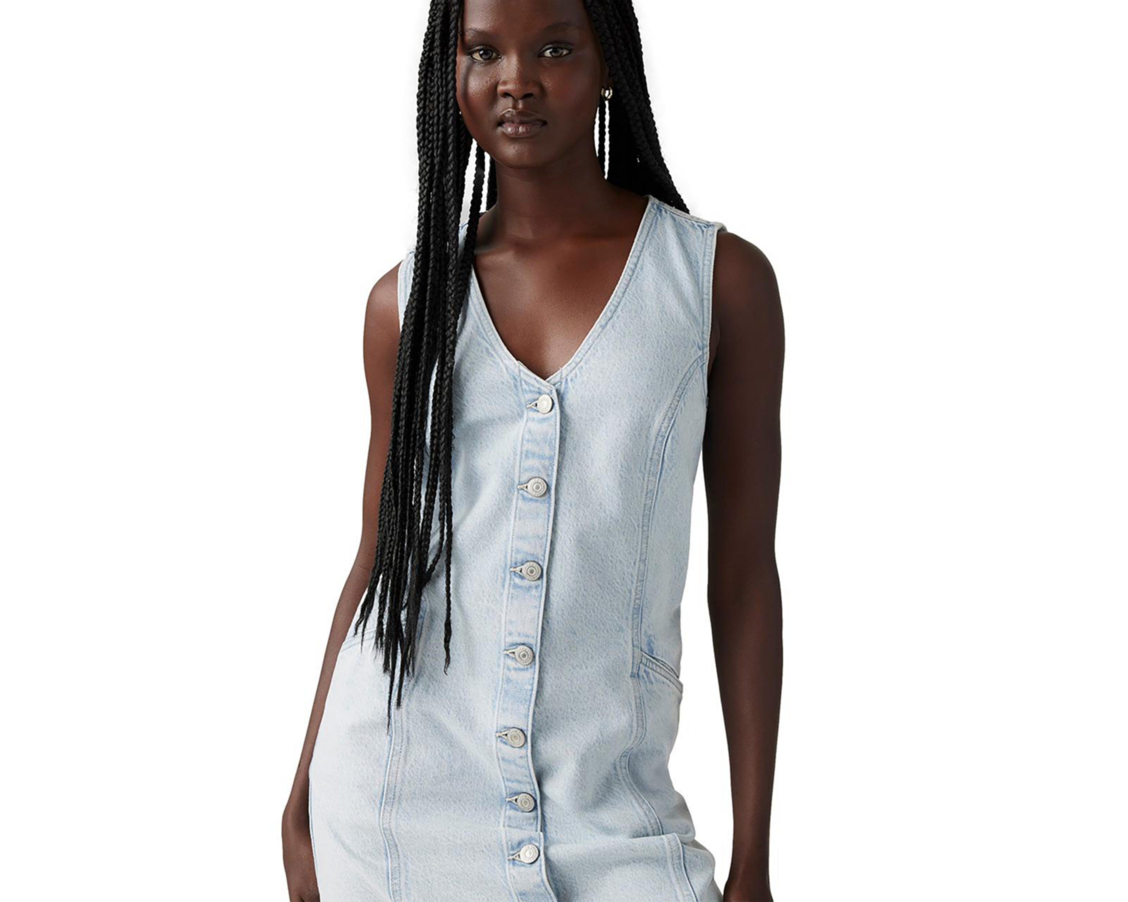 Foto 5 pulgar | Vestido Casual Levi's de Mezclilla con Botones Azul para Mujer