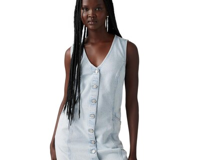 Foto 4 | Vestido Casual Levi's de Mezclilla con Botones Azul para Mujer