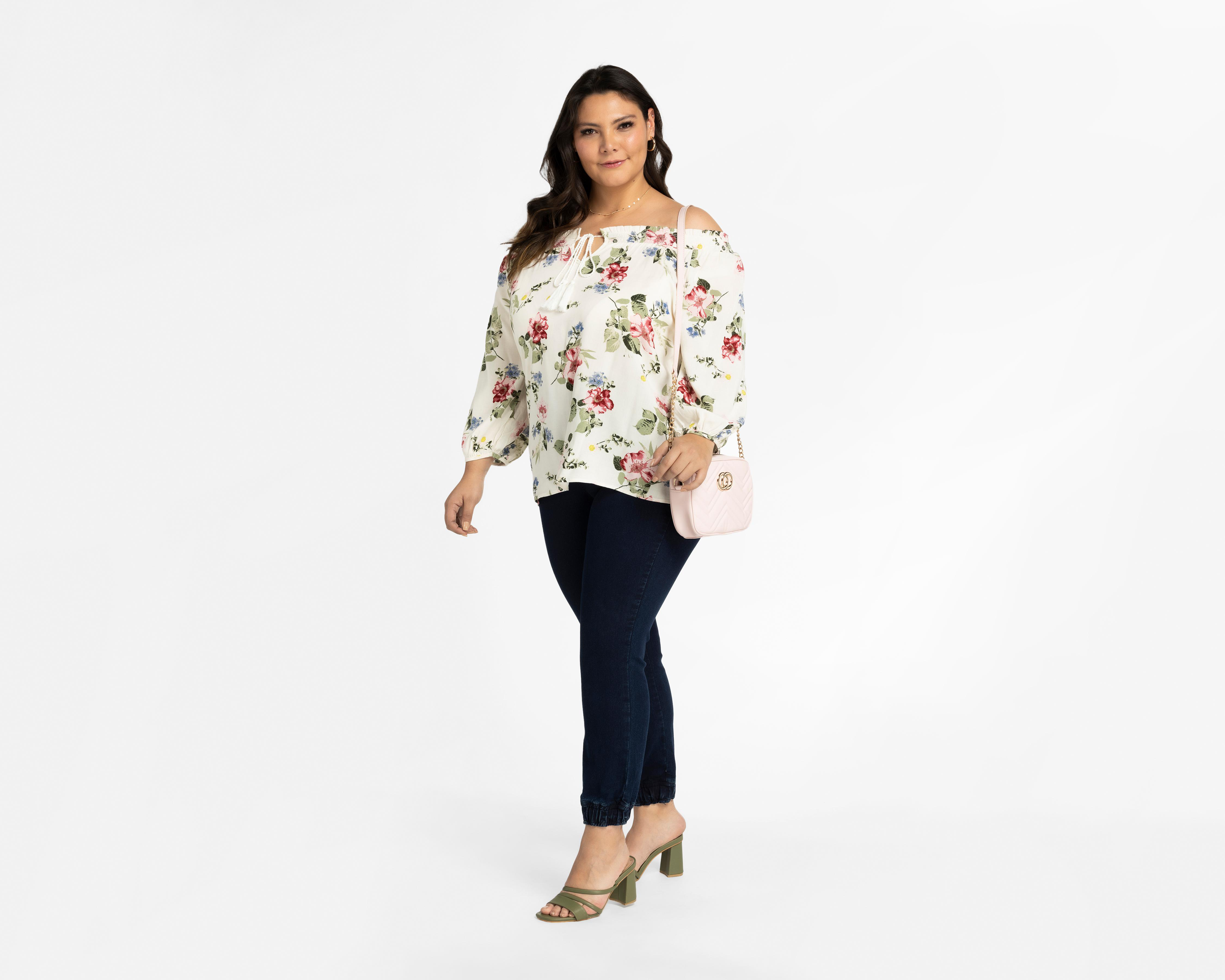Foto 2 | Blusa Lady Sun Floreada de Hombros Descubiertos