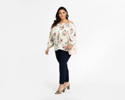 Foto 2 | Blusa Lady Sun Floreada de Hombros Descubiertos