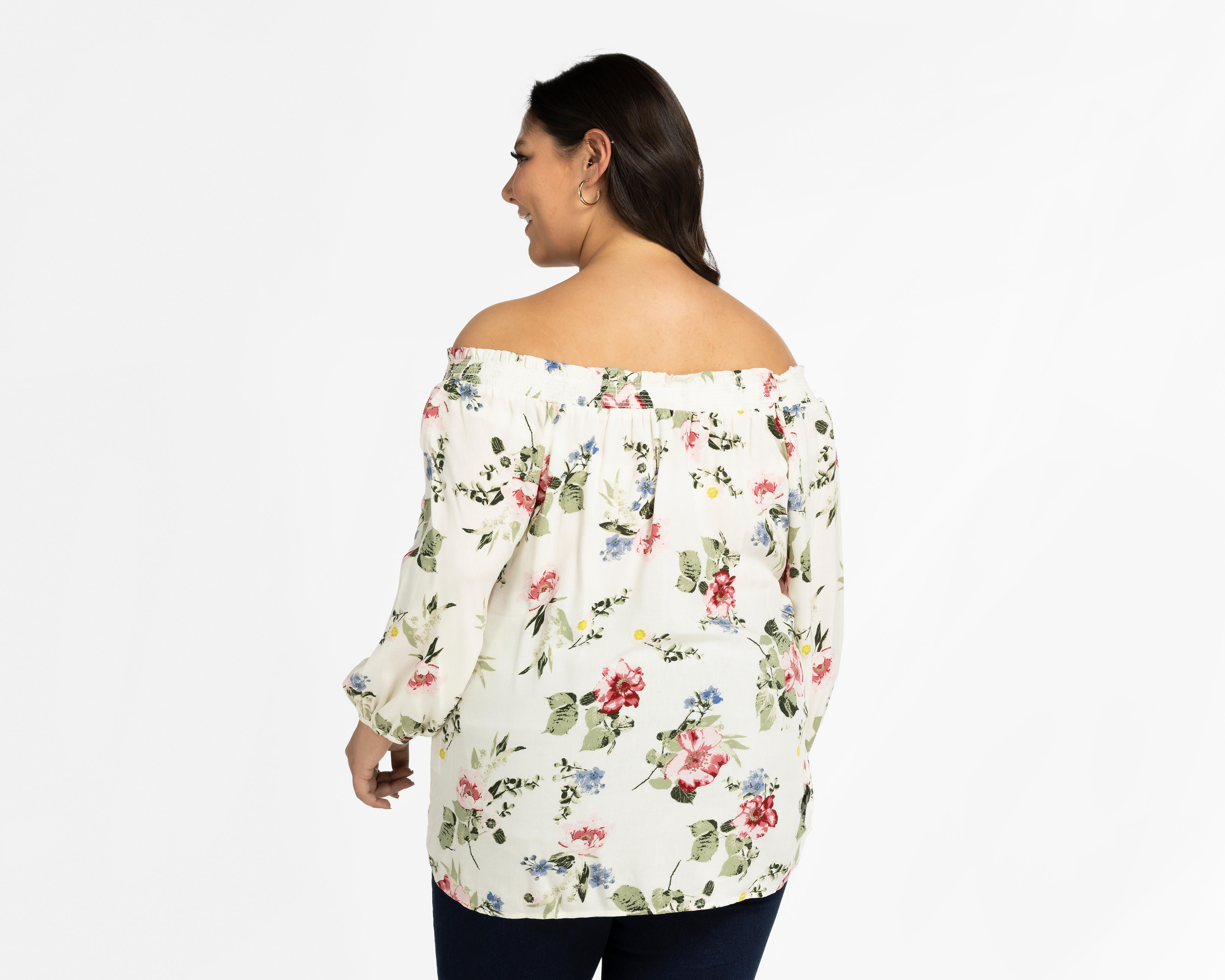Foto 4 pulgar | Blusa Lady Sun Floreada de Hombros Descubiertos