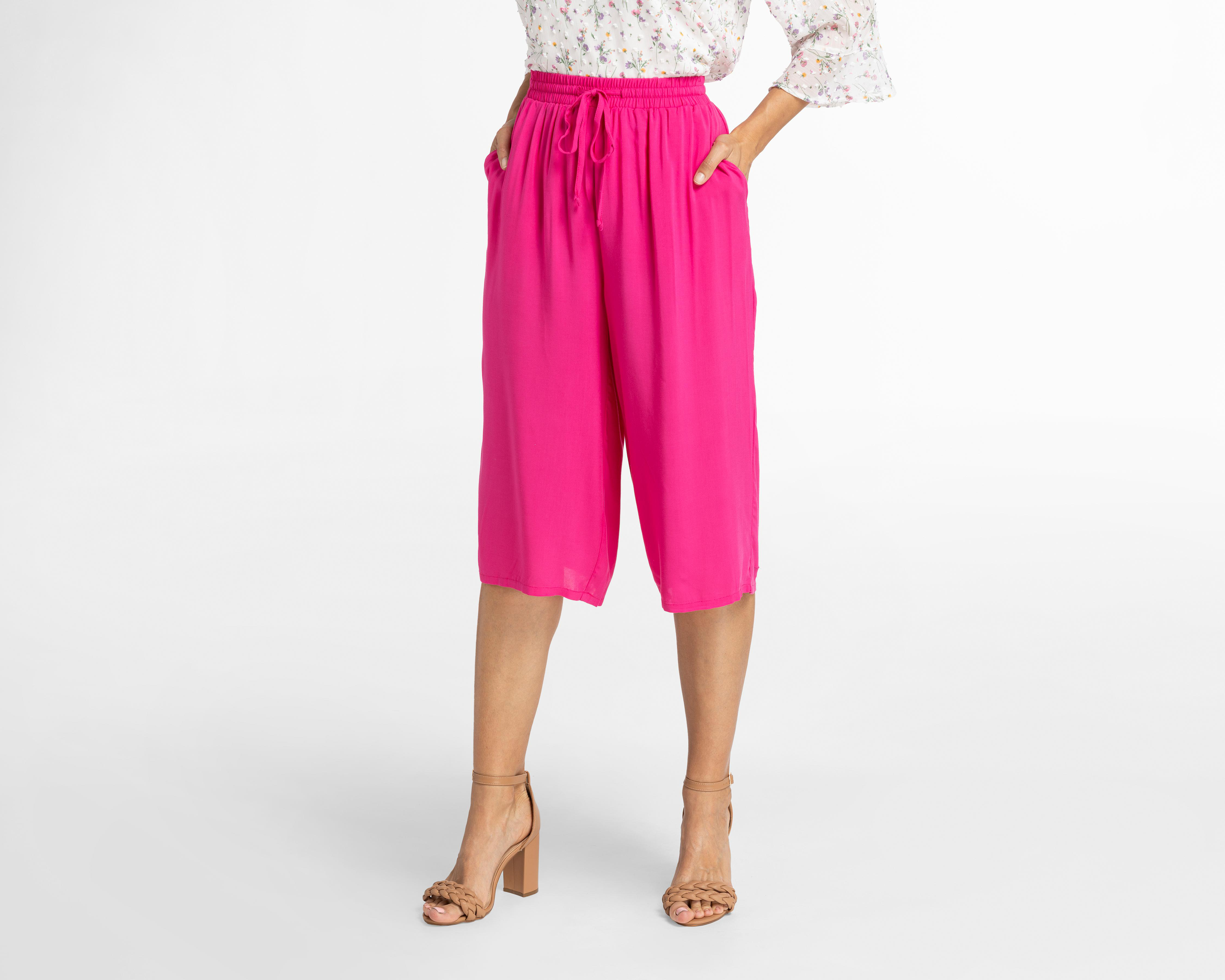 Foto 2 pulgar | Pantalón Ancho Lady Sun Rosa