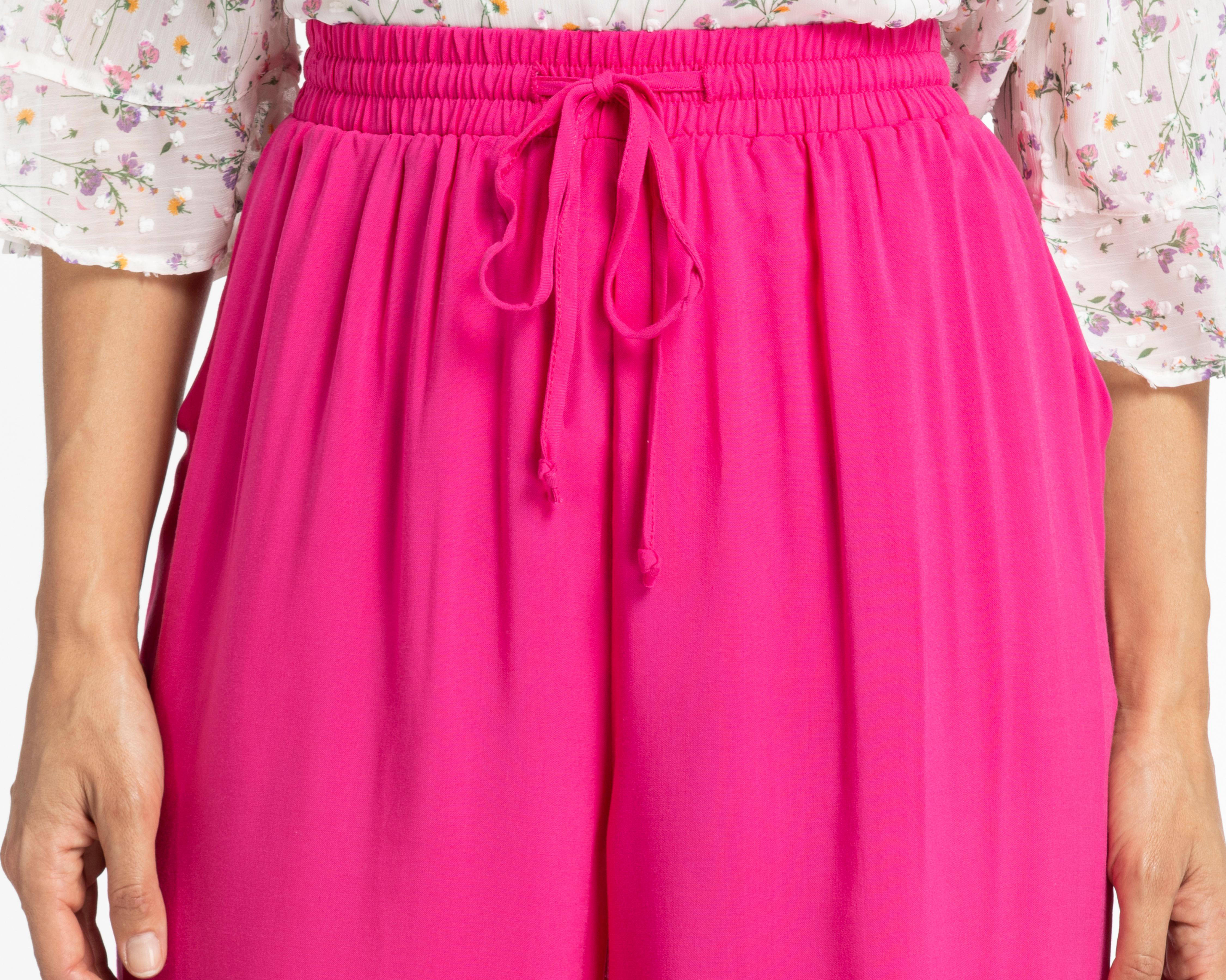 Foto 5 pulgar | Pantalón Ancho Lady Sun Rosa