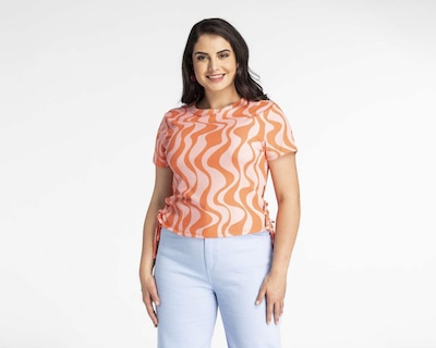 Foto 4 | Blusa Thinner Manga Corta con Tiras Ajustables