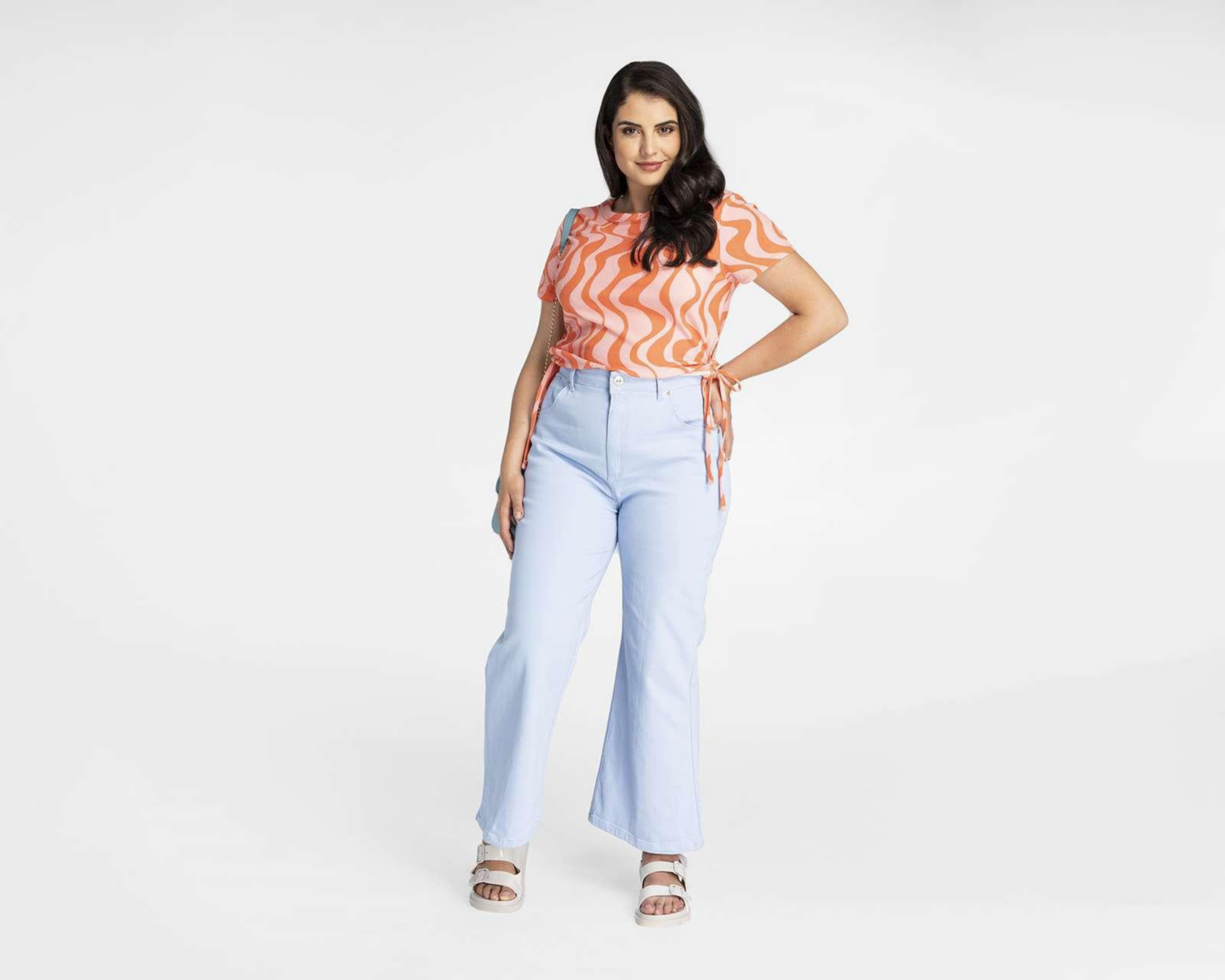 Foto 5 | Blusa Thinner Manga Corta con Tiras Ajustables