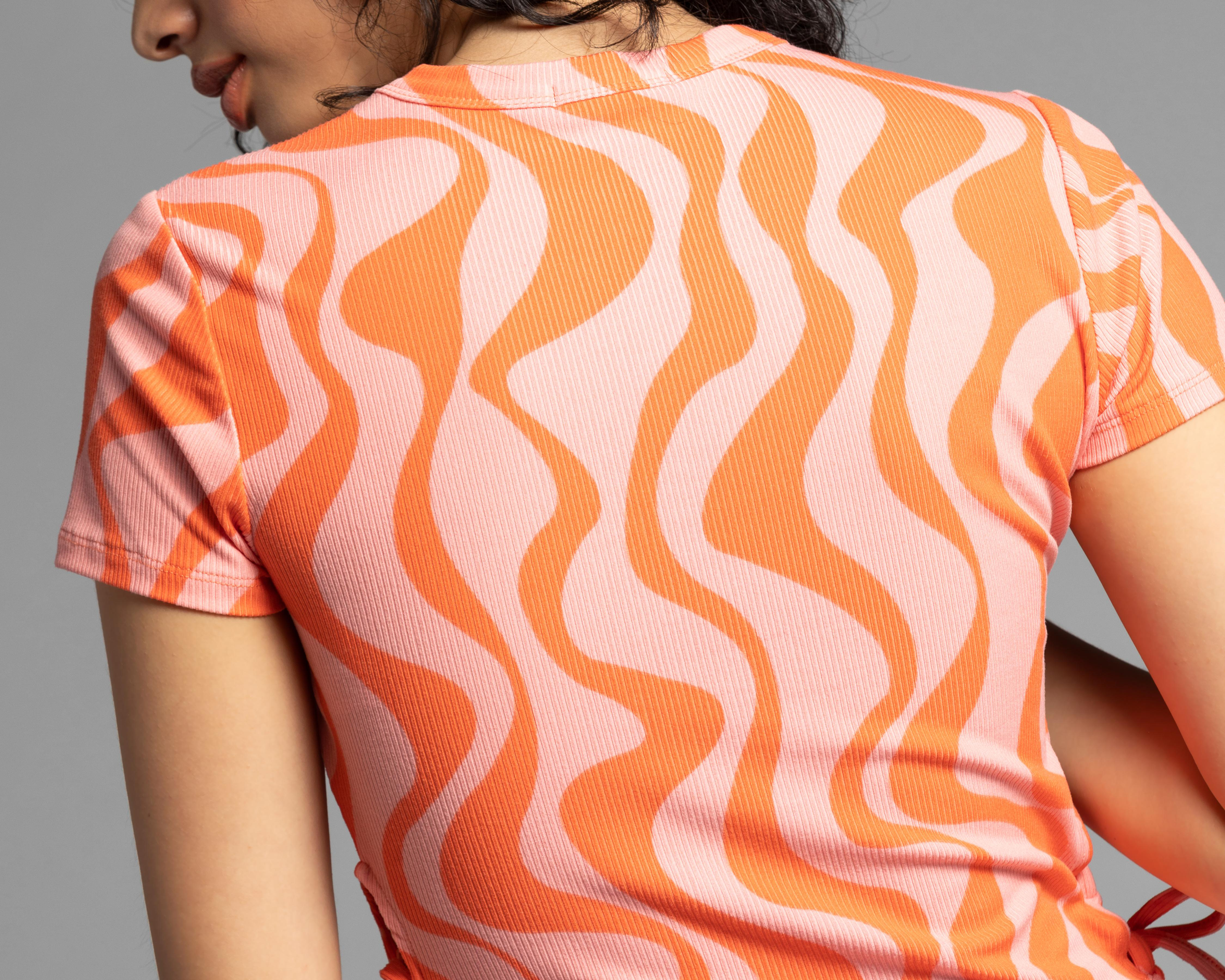 Foto 9 pulgar | Blusa Thinner Manga Corta con Tiras Ajustables