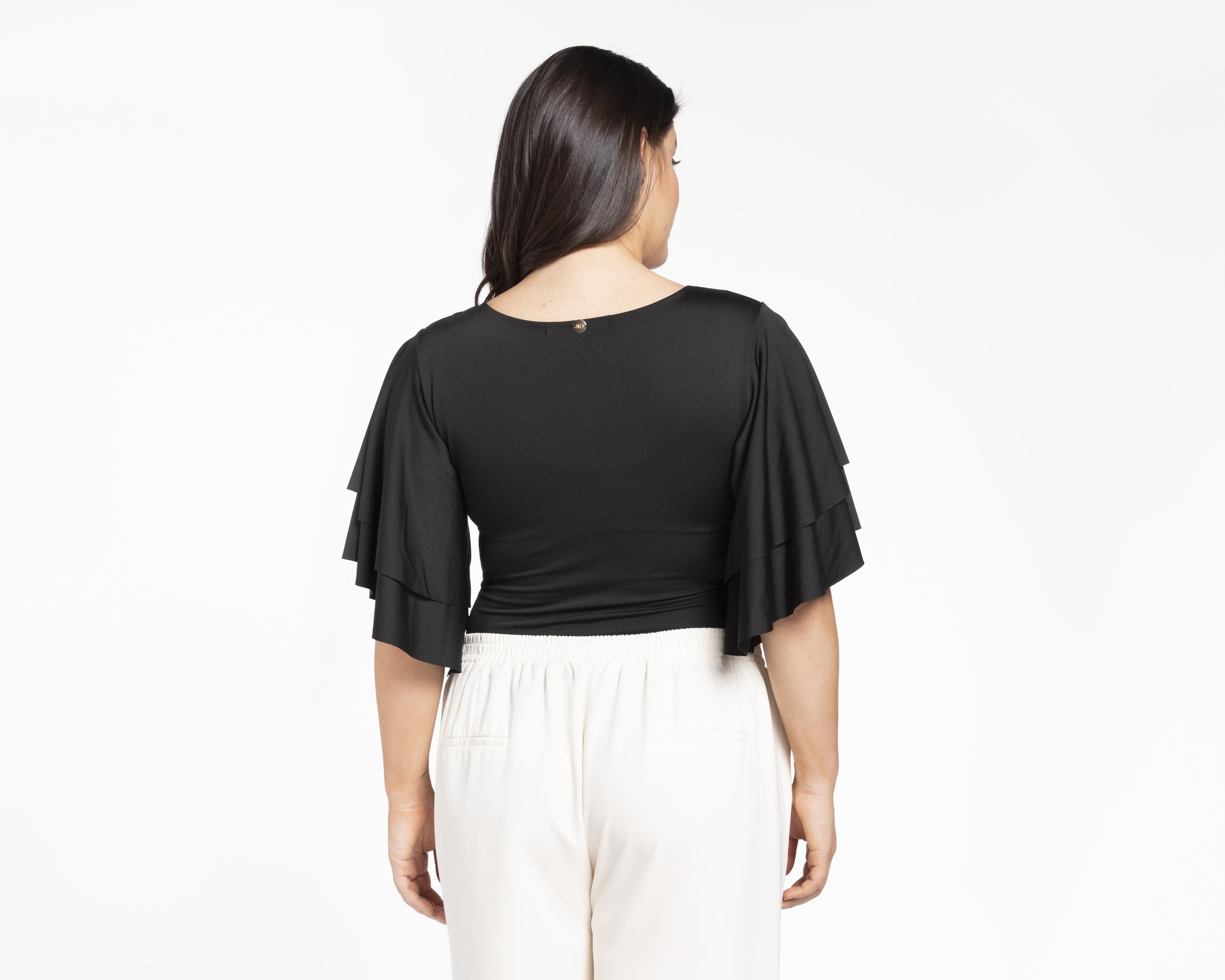 Foto 6 | Pantiblusa Jennifer Lopez Manga 3/4 Negra