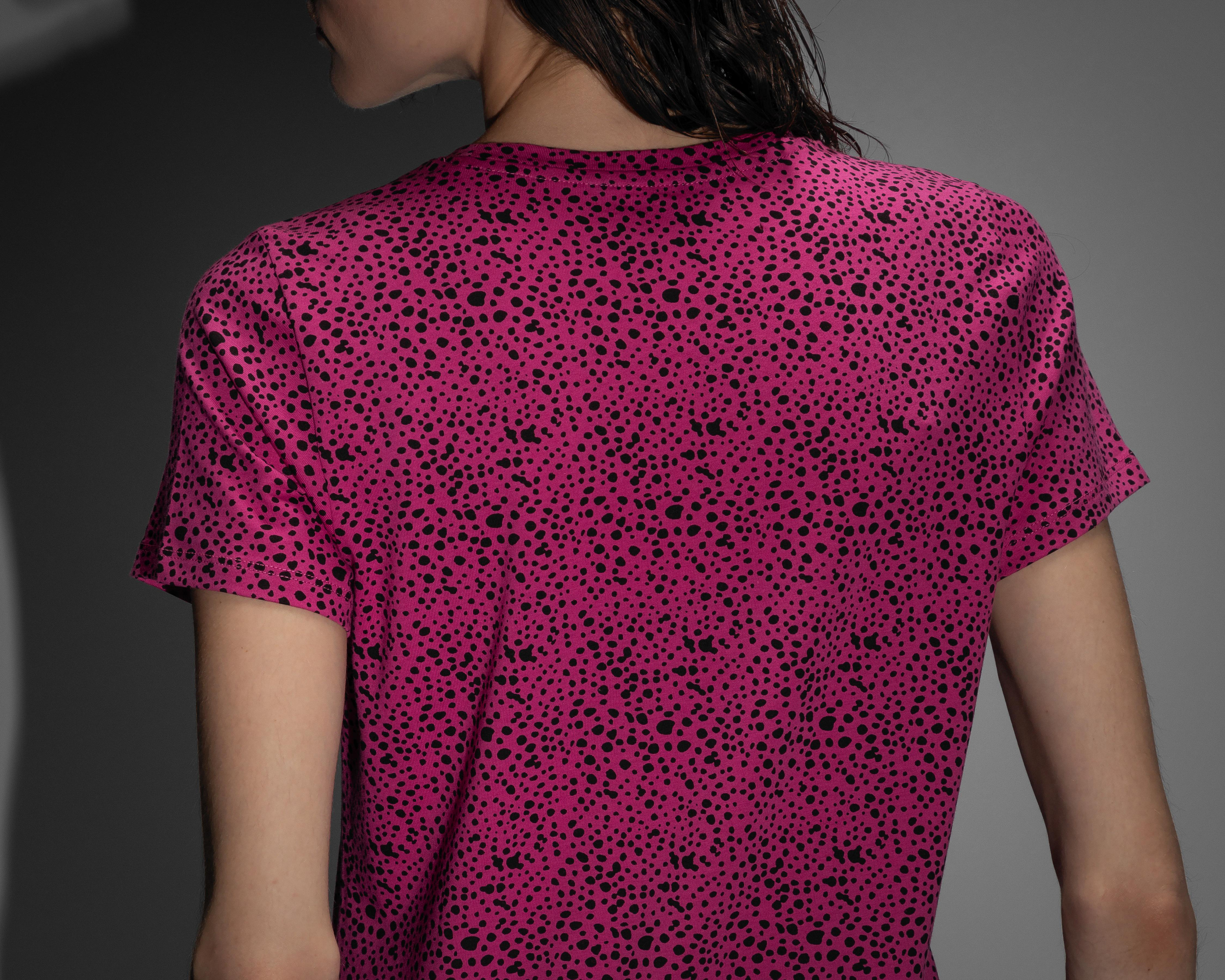 Foto 6 pulgar | Playera Thinner Rosa Manga Corta
