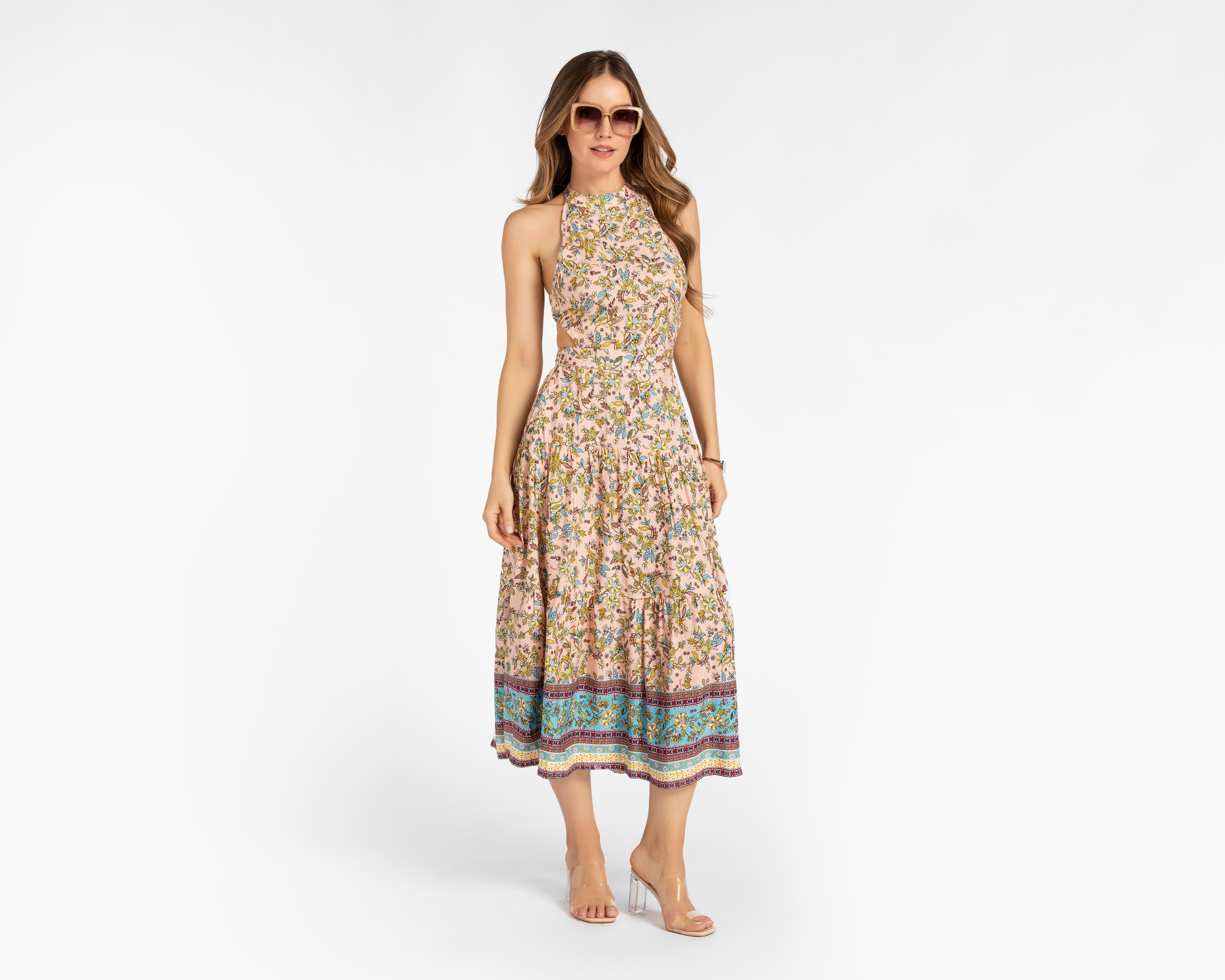 Foto 2 | Vestido Sahara Largo Floral con Escote en Espalda