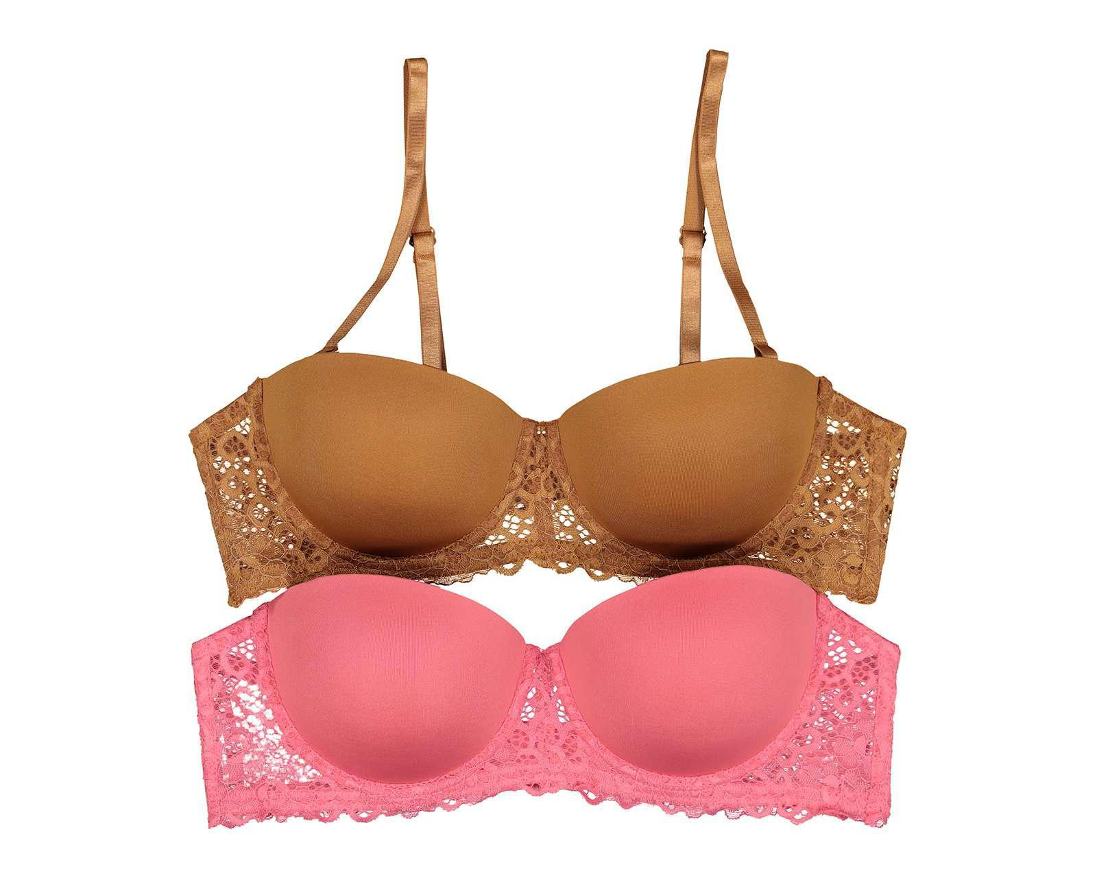 Brasier con Varilla Lovest Media Copa para Mujer 2 Piezas