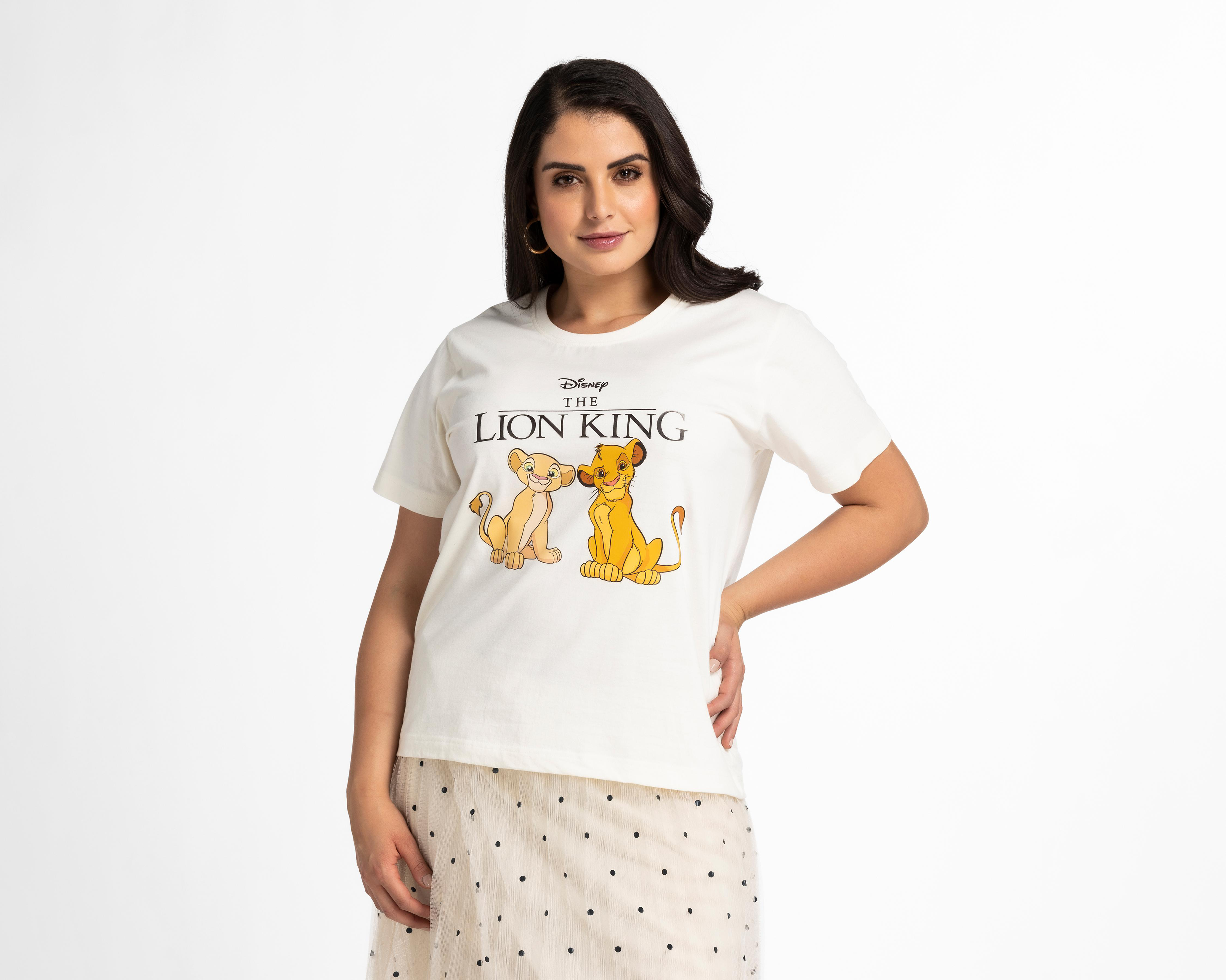 Foto 2 pulgar | Playera Disney Manga Corta con Print del Rey León