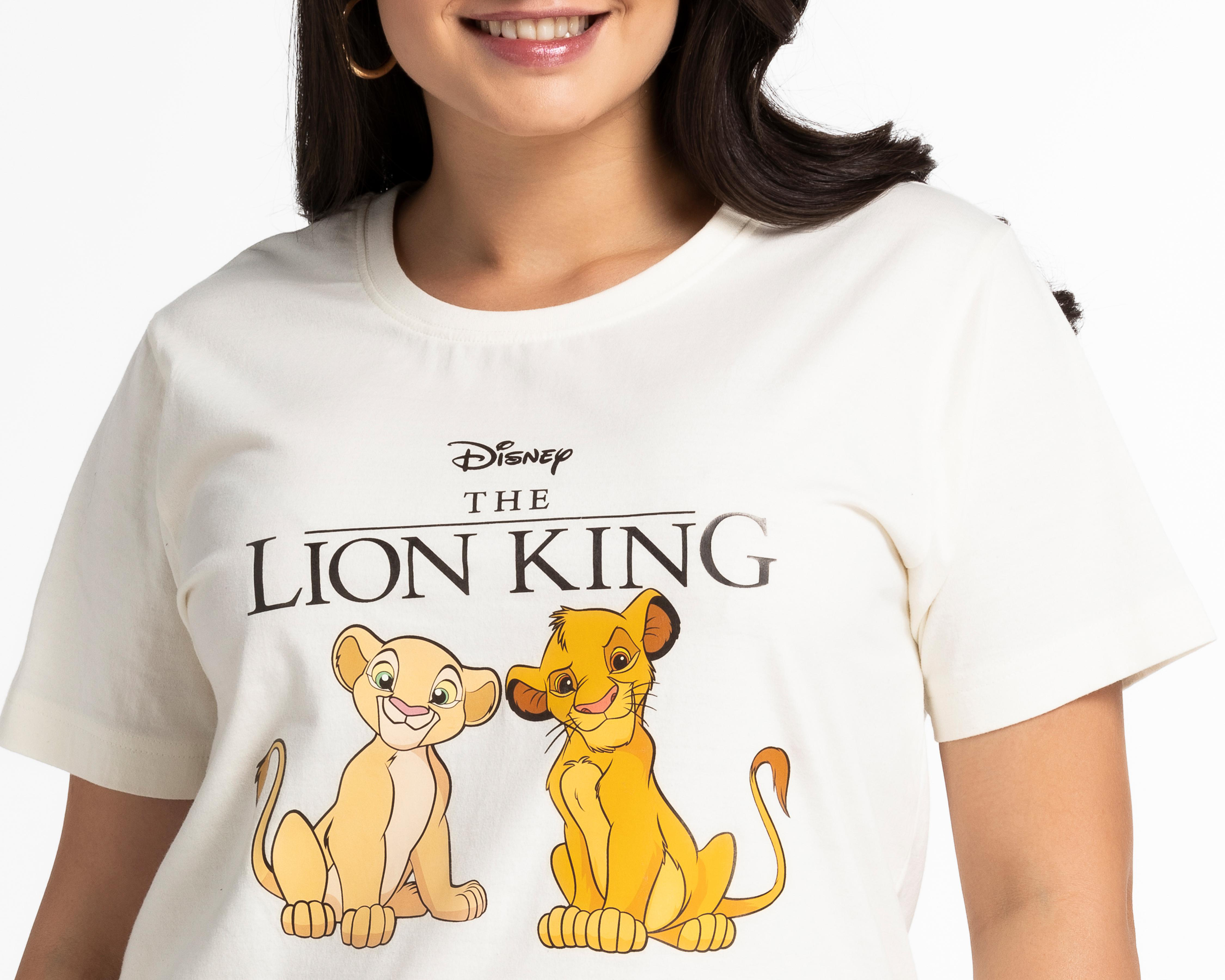 Foto 5 pulgar | Playera Disney Manga Corta con Print del Rey León