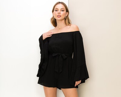 Foto 2 | Vestido Casual Hyfve Negro Strapless con Lazo