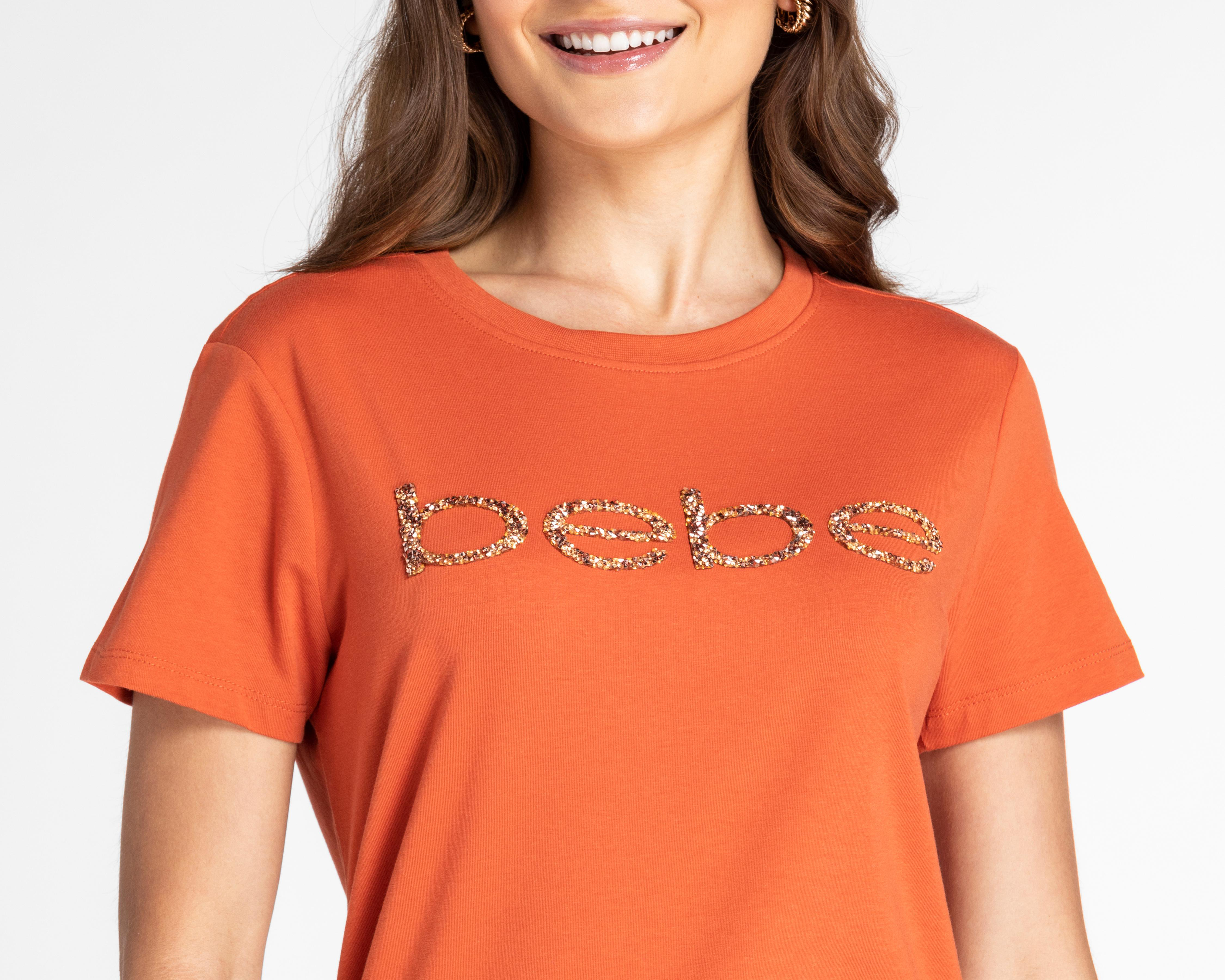 Foto 5 pulgar | Playera Bebe Manga Corta con Pedrería