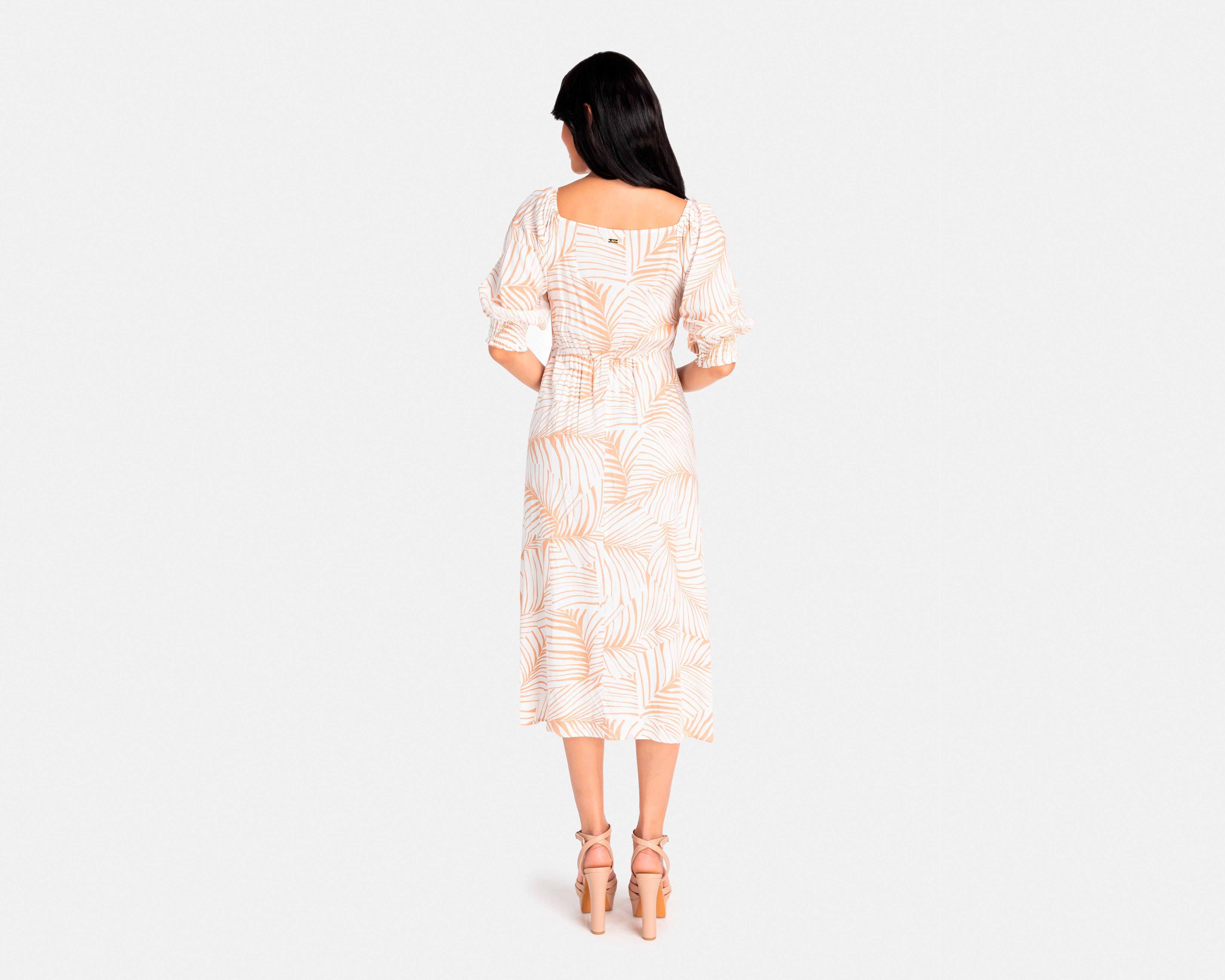 Foto 4 pulgar | Vestido Jennifer Lopez Casual Midi Estampado