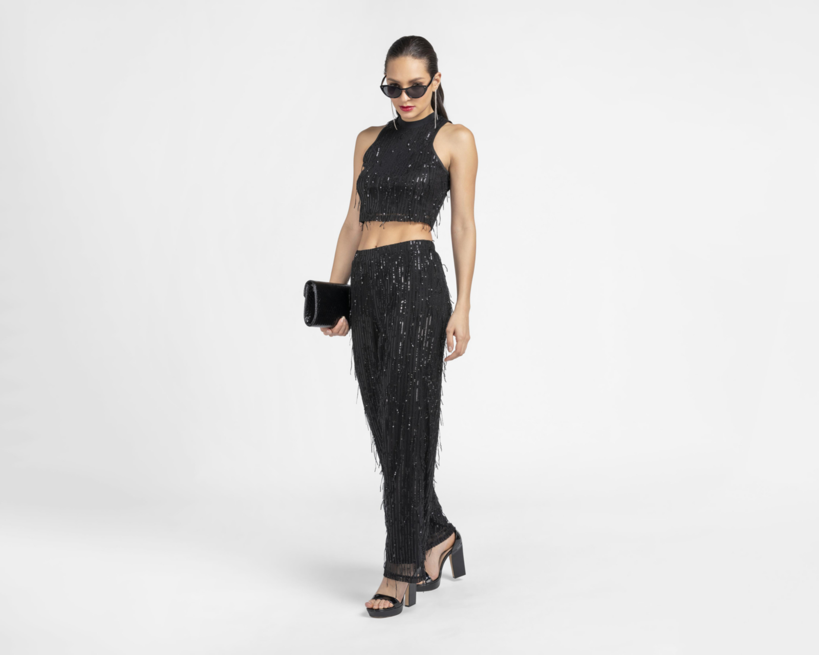 Foto 2 | Blusa y Pantalón Jennifer Lopez de Fiesta con Lentejuelas