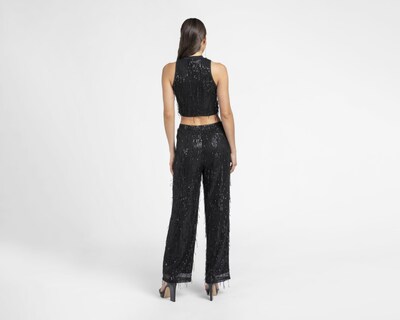 Foto 3 | Blusa y Pantalón Jennifer Lopez de Fiesta con Lentejuelas