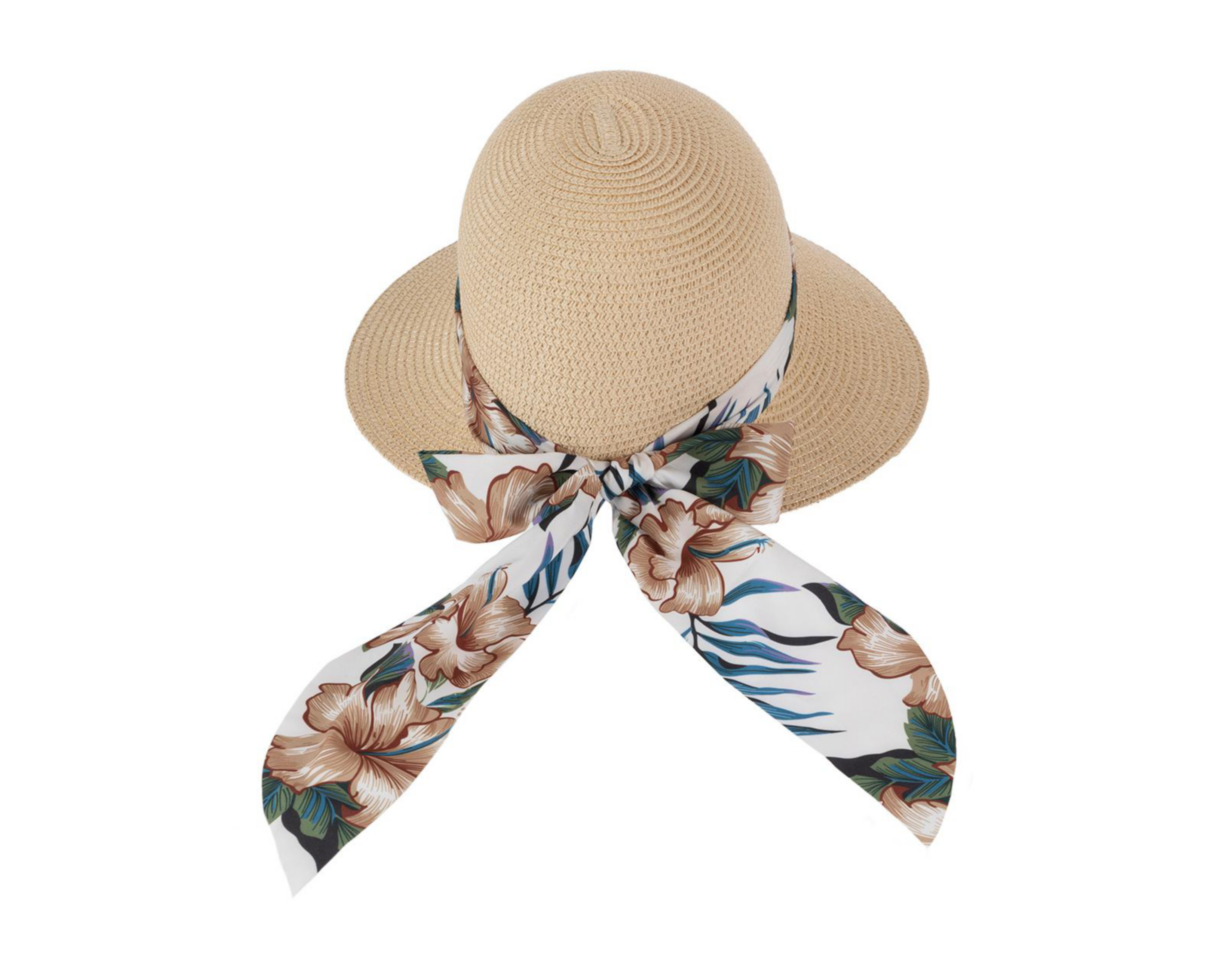 Sombrero Ala Corta Lady Sun con Lazo Floral