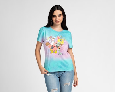 Foto 1 | Playera Bob Esponja Manga Corta para Mujer