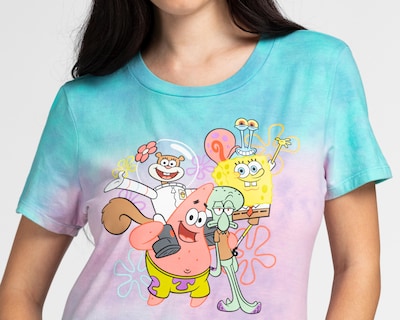 Foto 3 | Playera Bob Esponja Manga Corta para Mujer