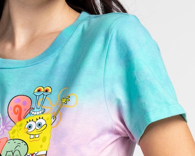 Foto 6 | Playera Bob Esponja Manga Corta para Mujer