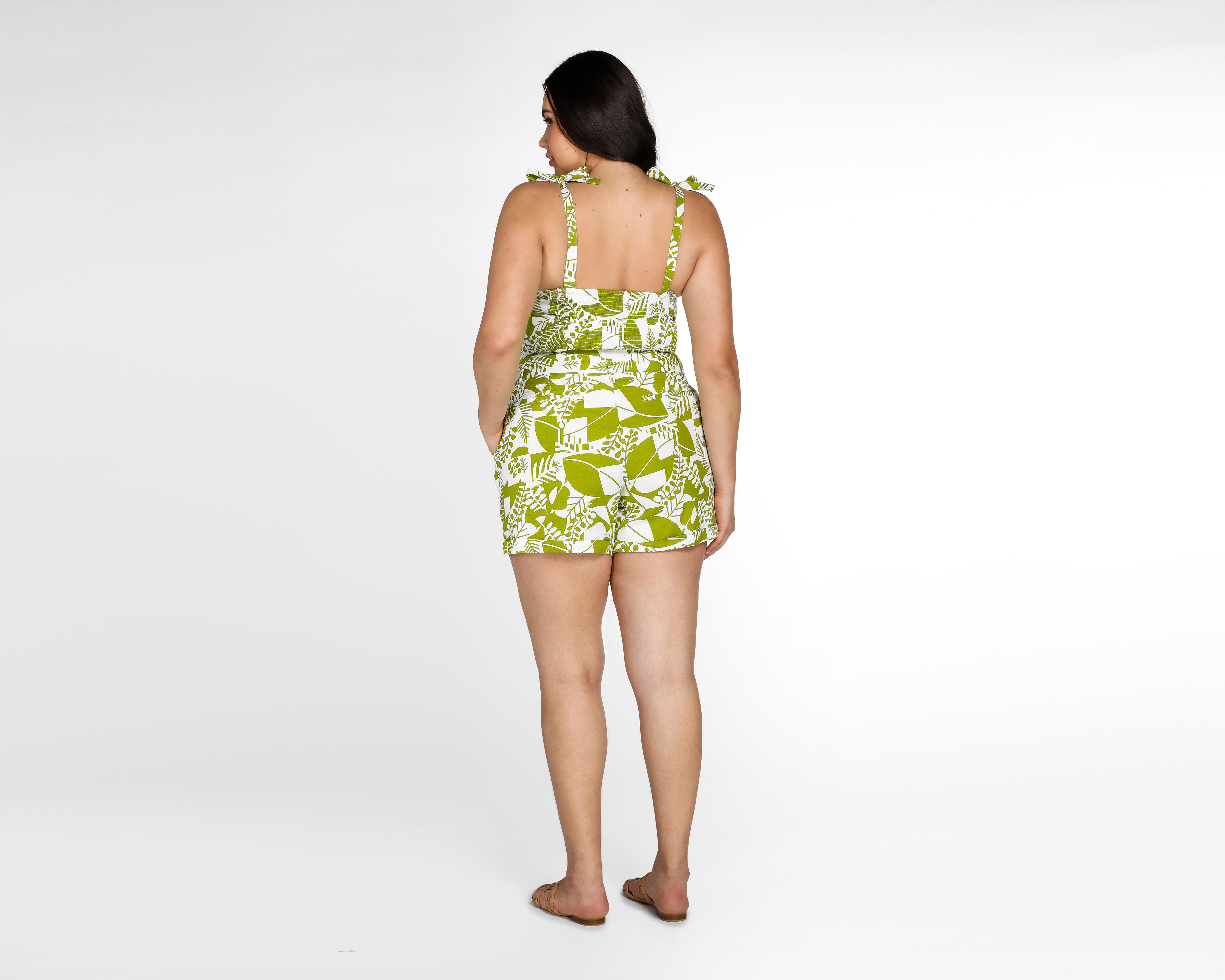 Foto 4 pulgar | Top y Short Jennifer Lopez con Estampado Floral