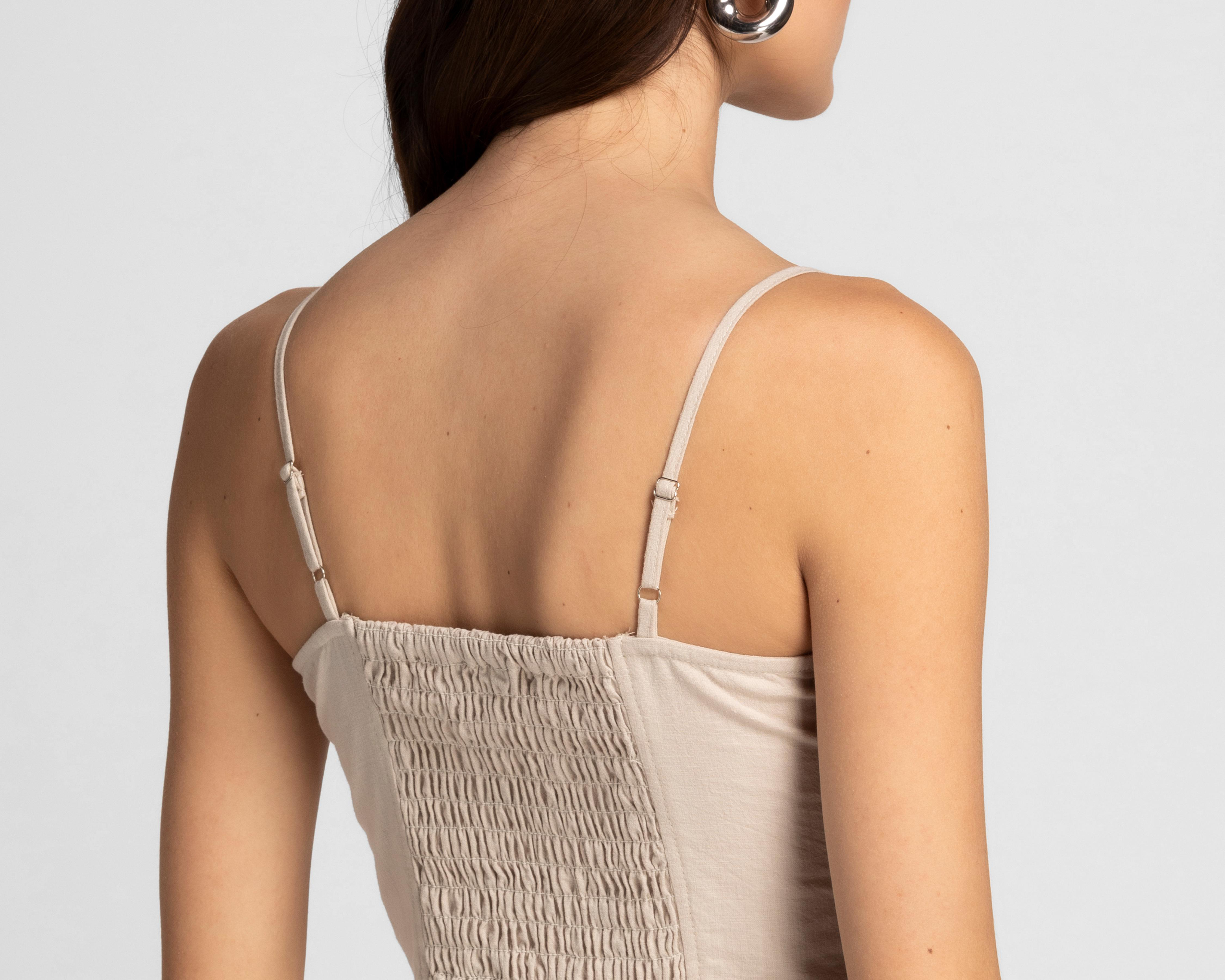 Foto 7 pulgar | Blusa con Short Refill de Tirantes y Botones