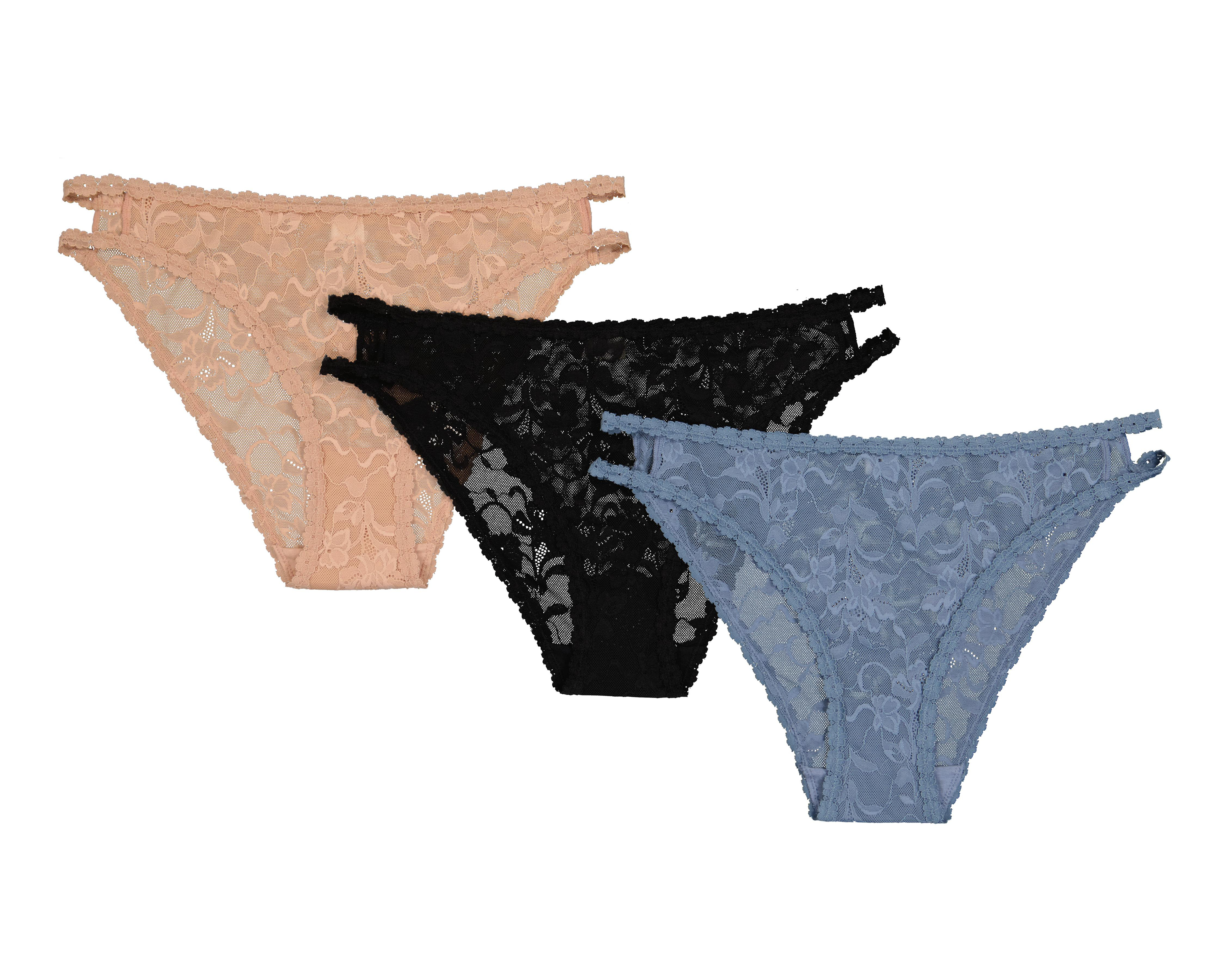 Foto 2 pulgar | Pantaleta Corte Francés con Encaje Eva tu Estilo Íntimo para Mujer 3 Piezas