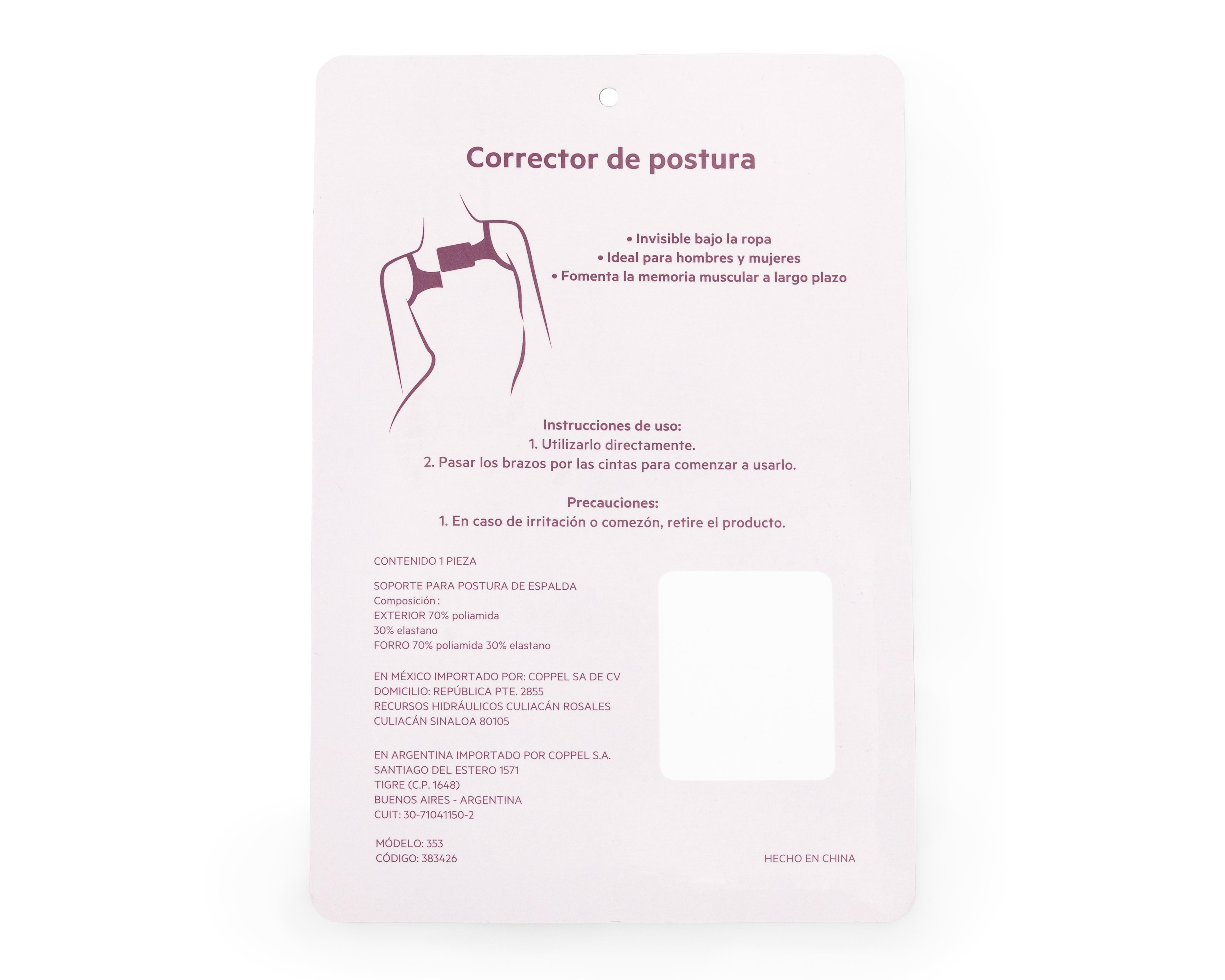 Foto 5 pulgar | Corrector de Postura Eva tu Estilo Íntimo