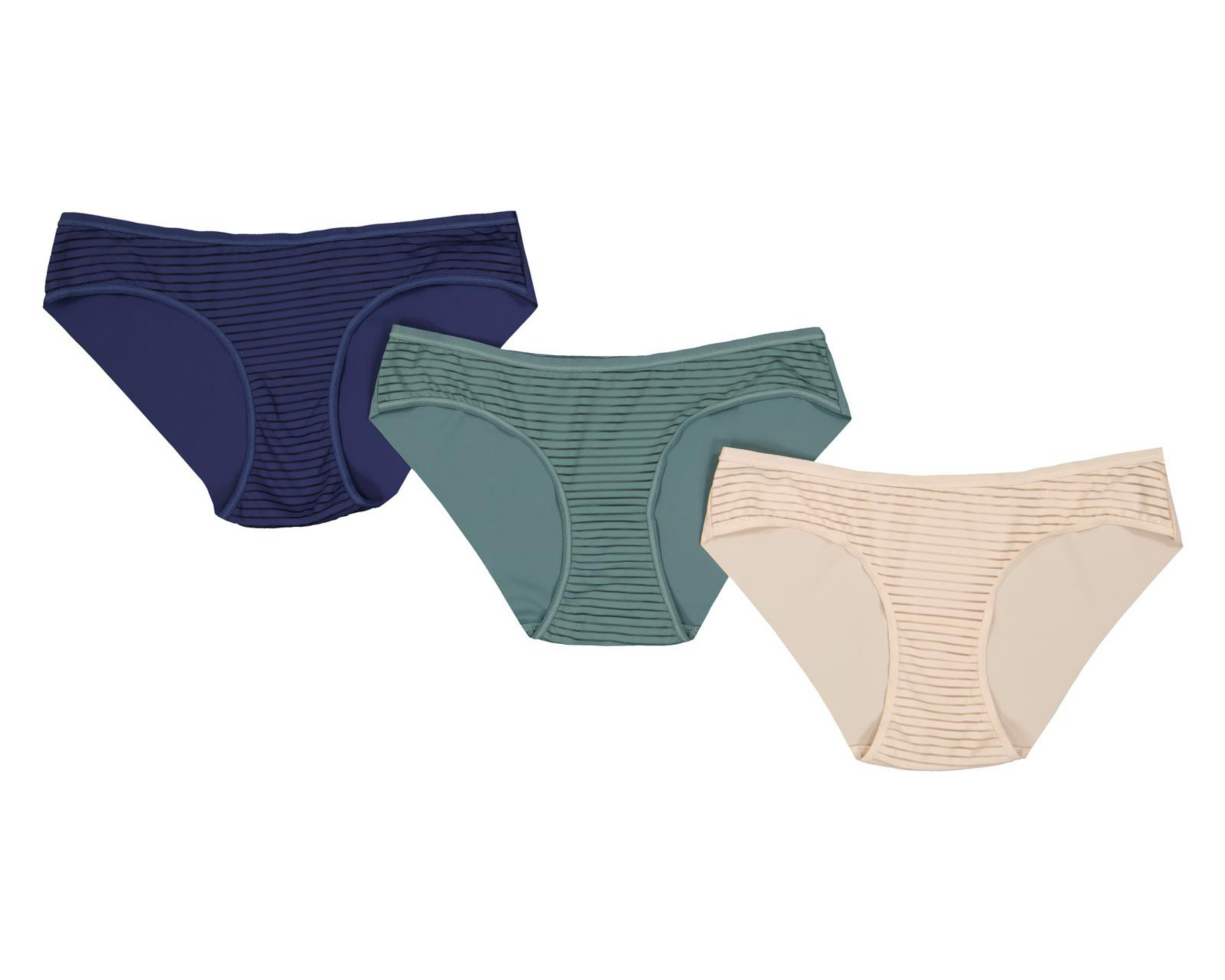 Foto 1 | Pantaleta a Rayas Beauty Secret para Mujer 3 Piezas