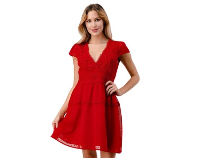 Foto 1 | Vestido Casual Minuet Corto Manga Corta para Mujer