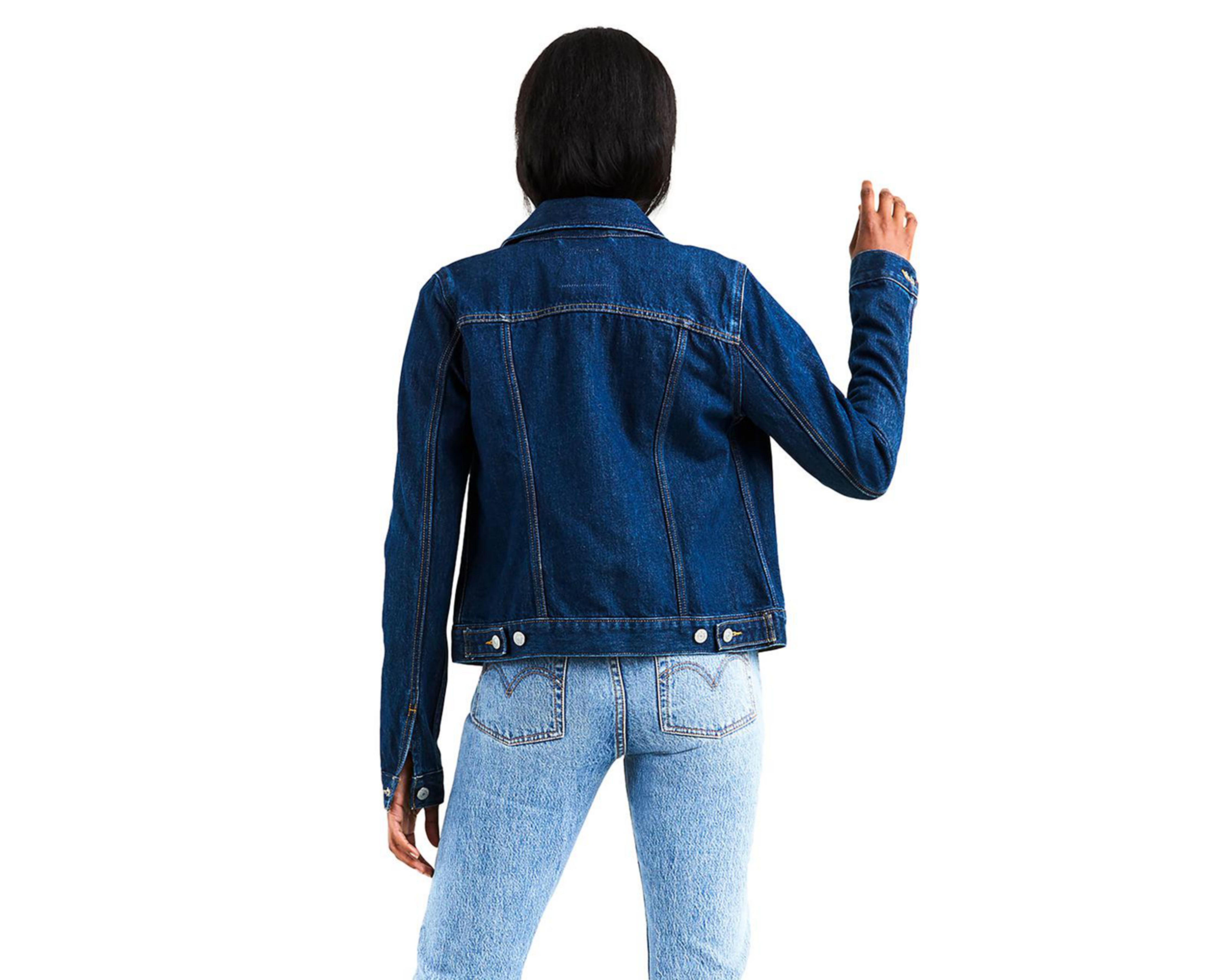 Foto 3 pulgar | Chamarra de Algodón Azul Levi's para Mujer