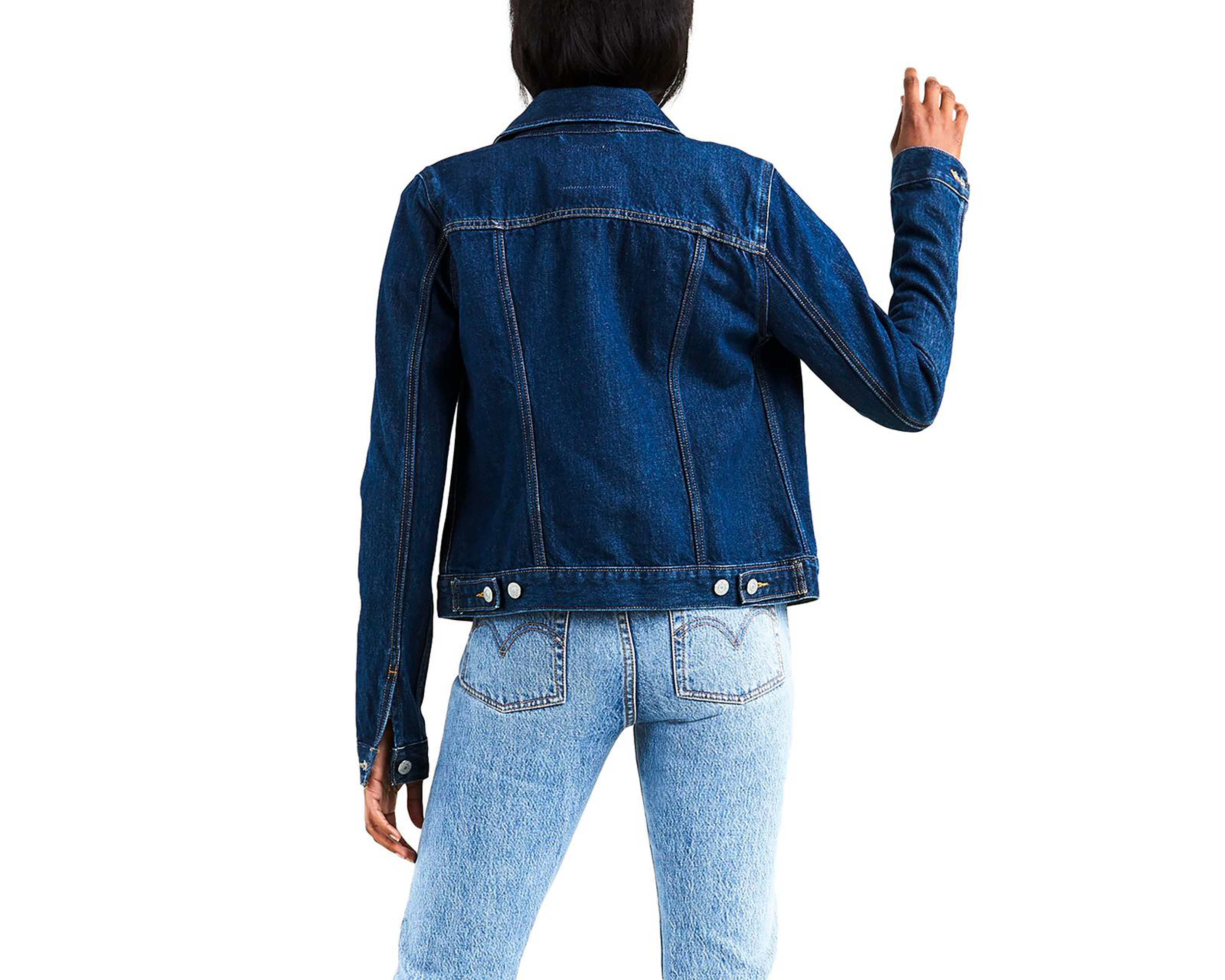 Foto 5 pulgar | Chamarra de Algodón Azul Levi's para Mujer