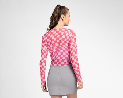 Foto 3 | Blusa Thinner Manga Larga a Cuadros