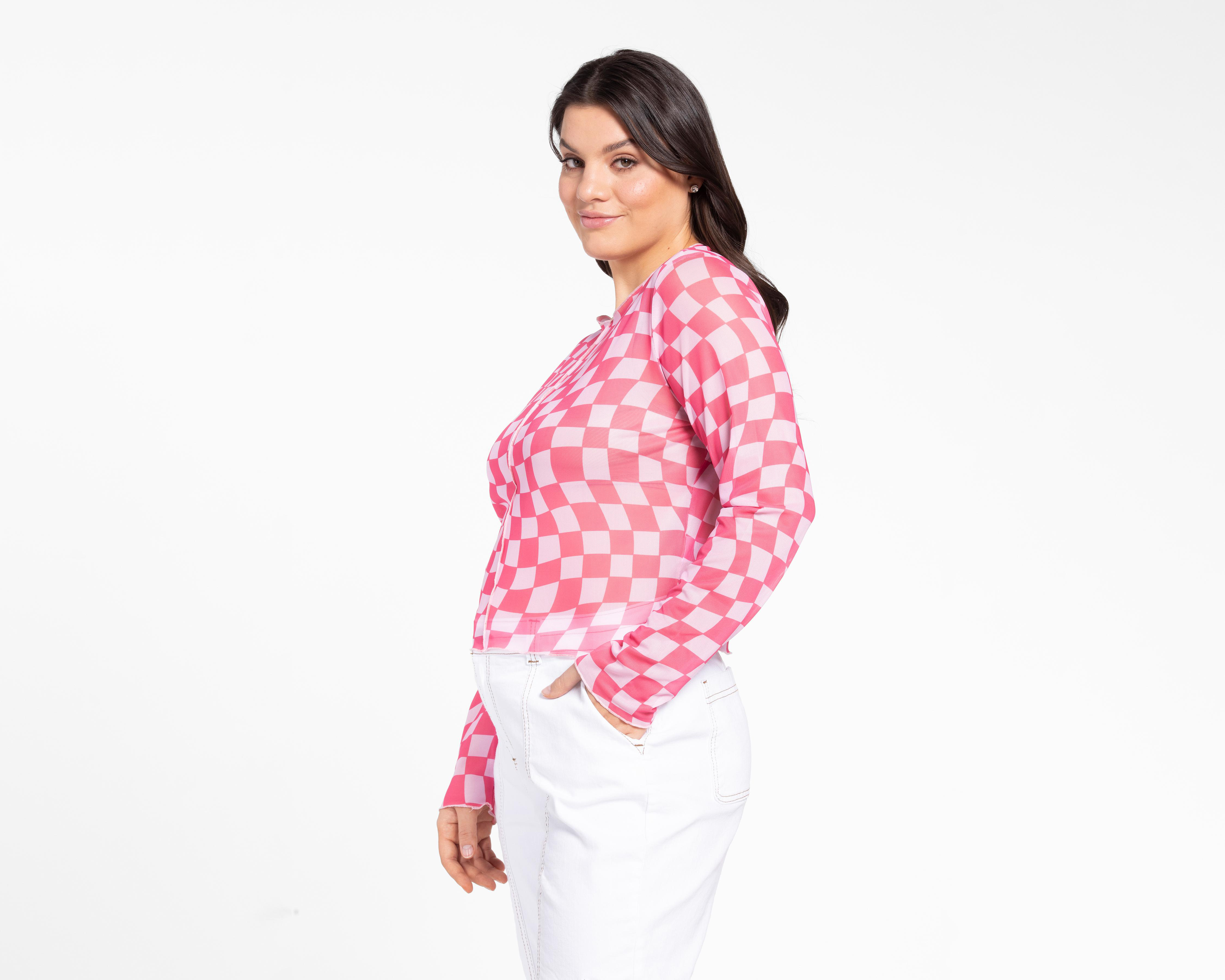 Foto 5 pulgar | Blusa Thinner Manga Larga a Cuadros