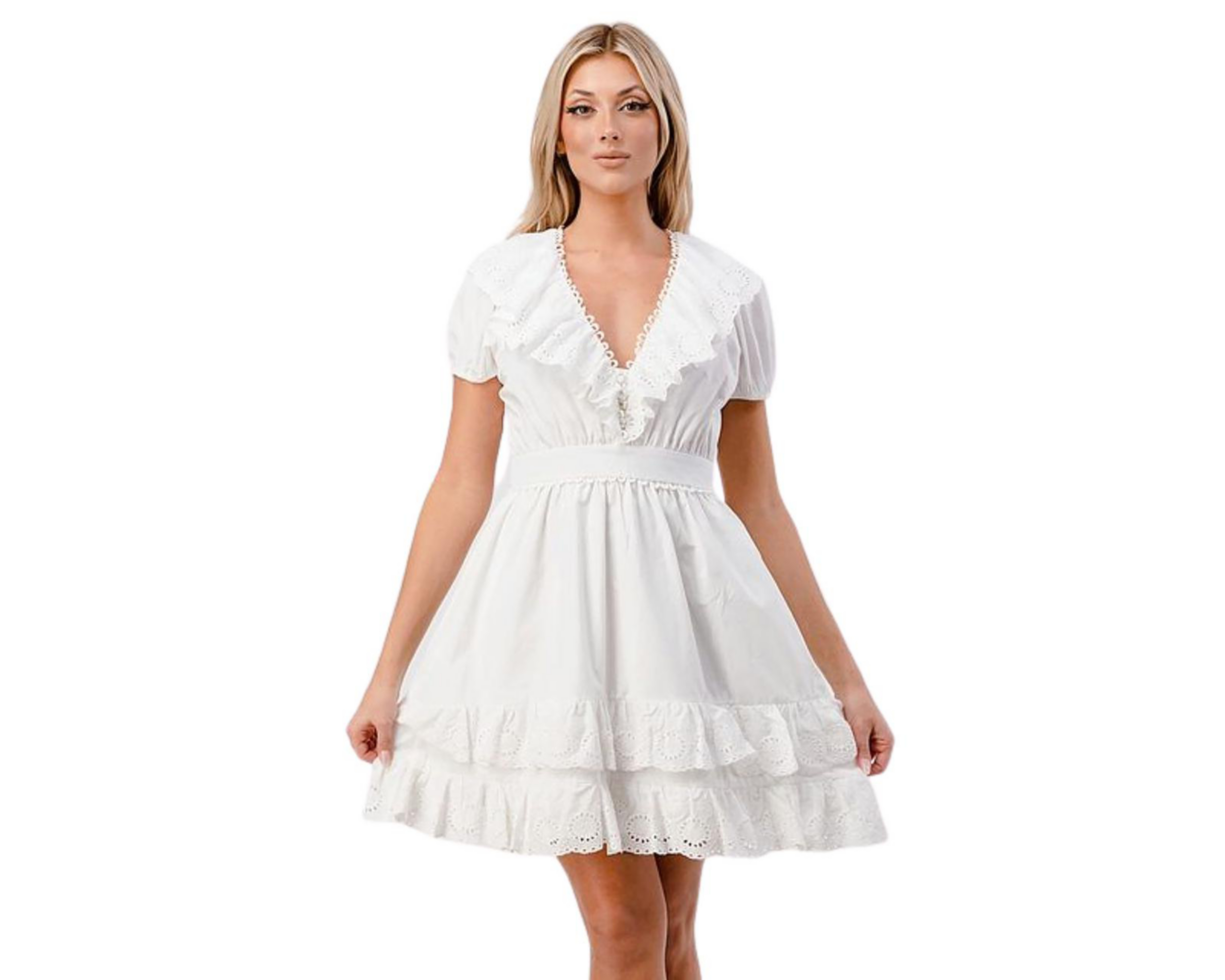 Foto 2 pulgar | Vestido Casual Minuet Corto Manga Corta para Mujer