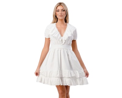 Foto 1 | Vestido Casual Minuet Corto Manga Corta para Mujer