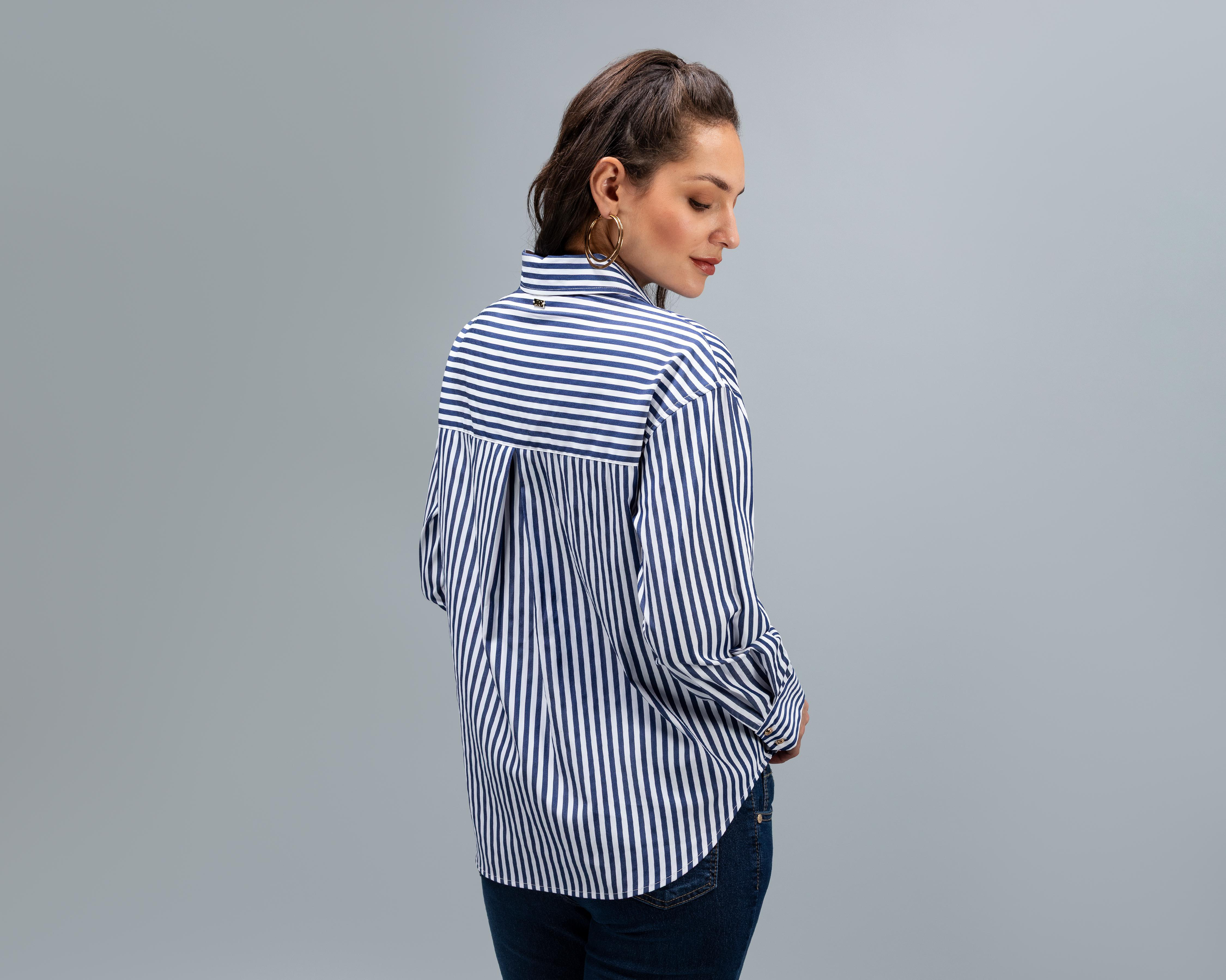 Foto 4 pulgar | Blusa a Rayas Jennifer Lopez para Mujer