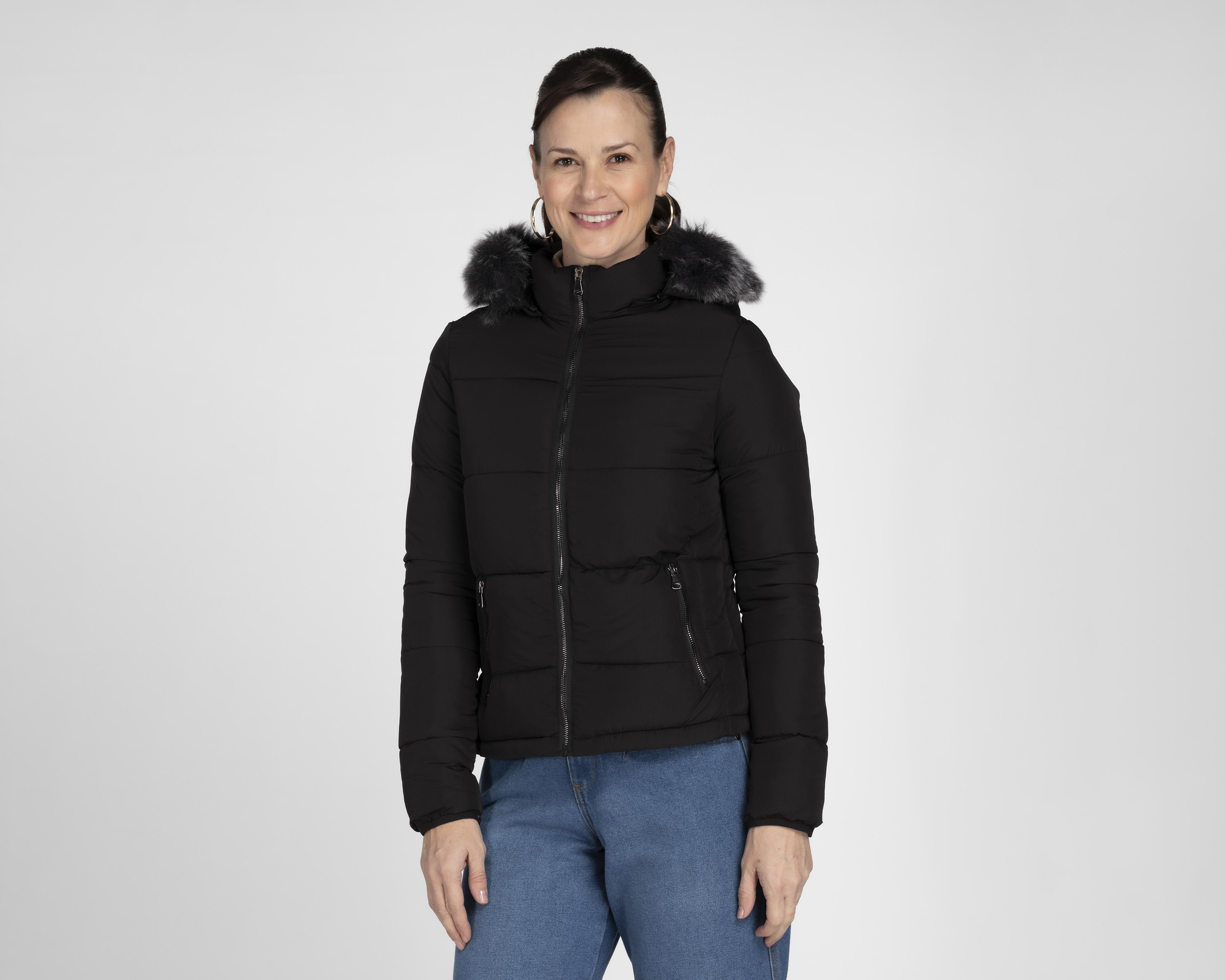 Chamarra Ann Miller Capitonada con Gorro