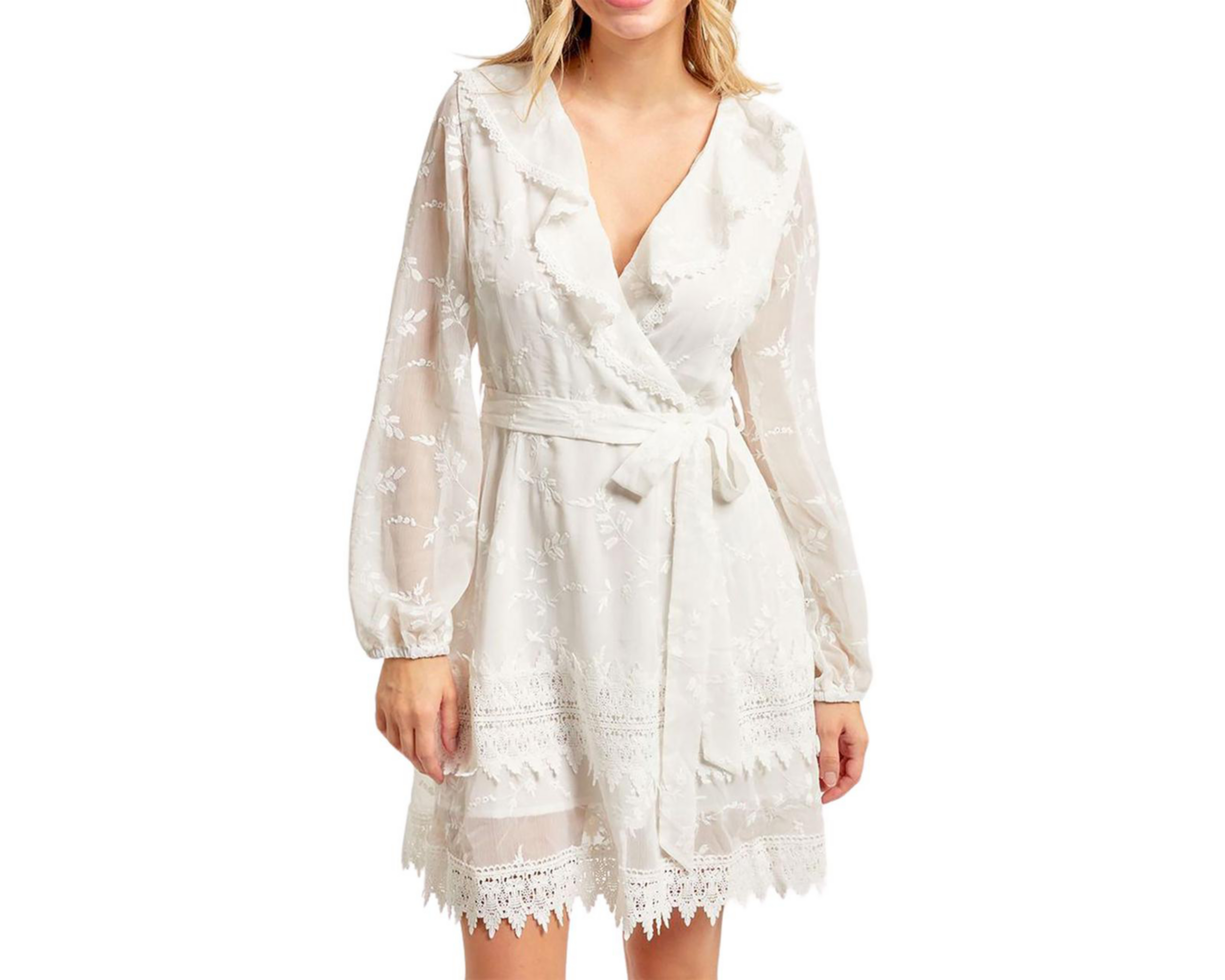 Foto 3 | Vestido Casual Minuet Corto Manga Larga para Mujer