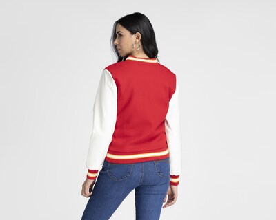Foto 3 | Chamarra AM&CO Roja con Botones