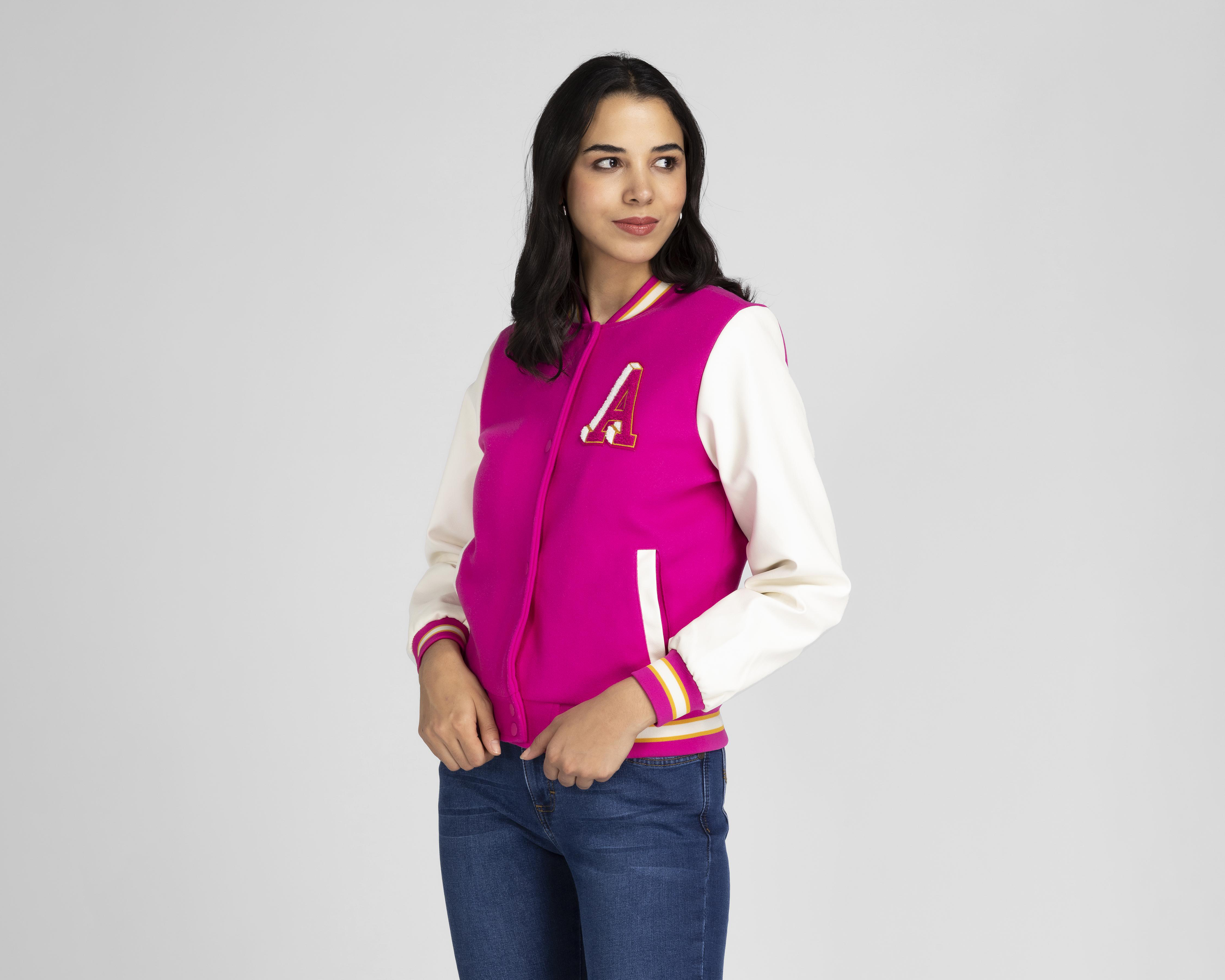 Foto 1 | Chamarra AM&CO Rosa con Botones