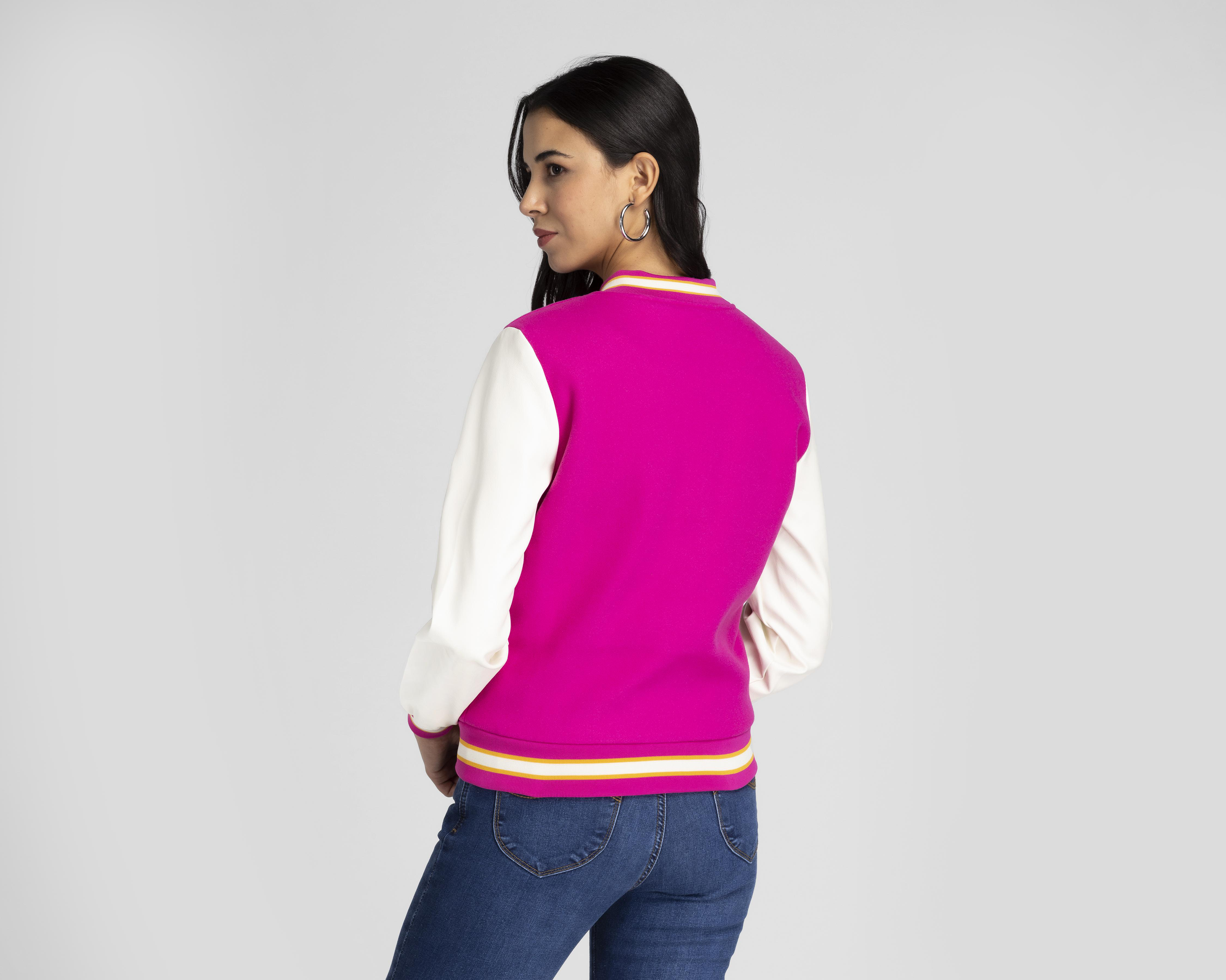 Foto 3 | Chamarra AM&CO Rosa con Botones