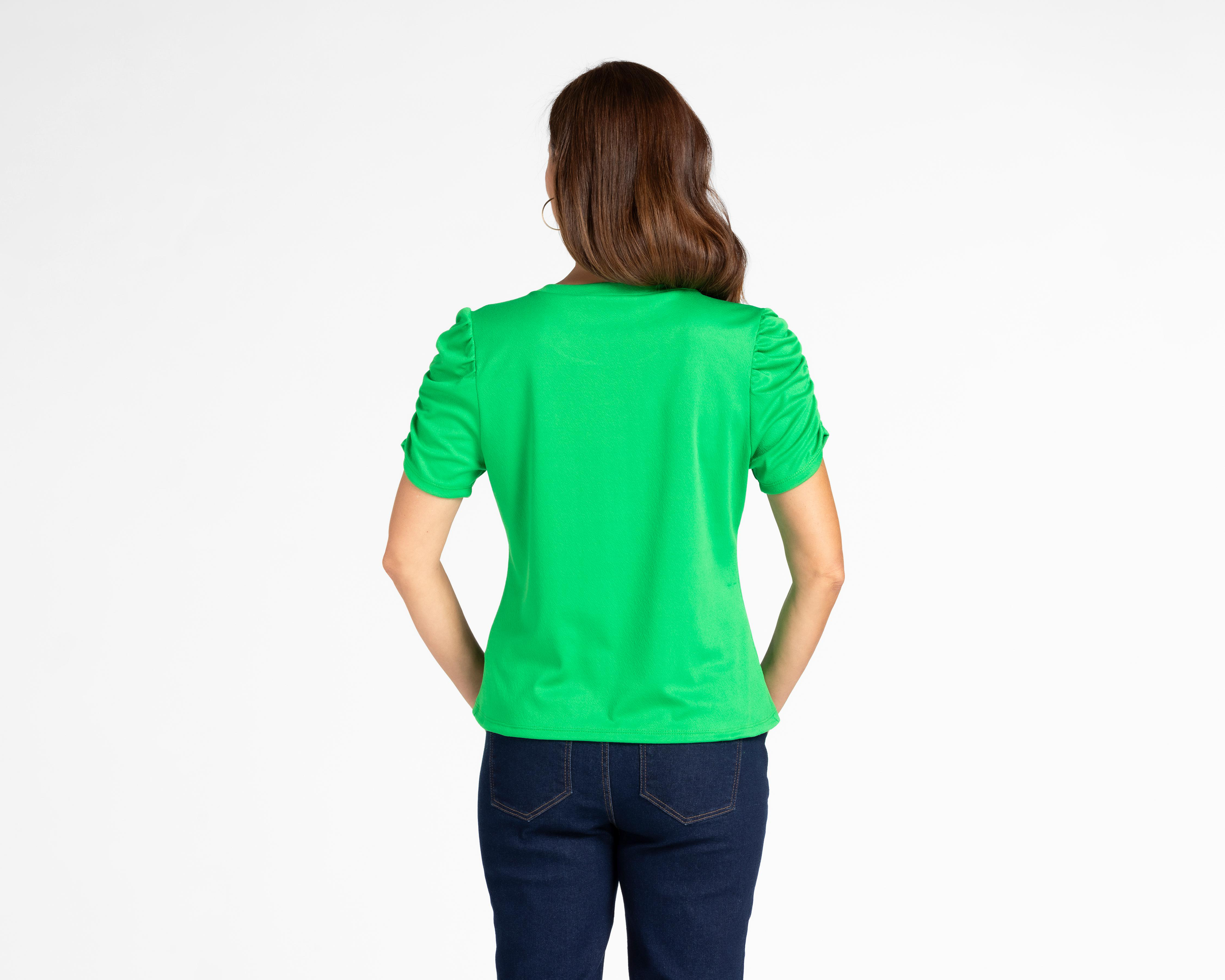 Foto 4 pulgar | Blusa Sahara Mangas Zurcidas con Collar